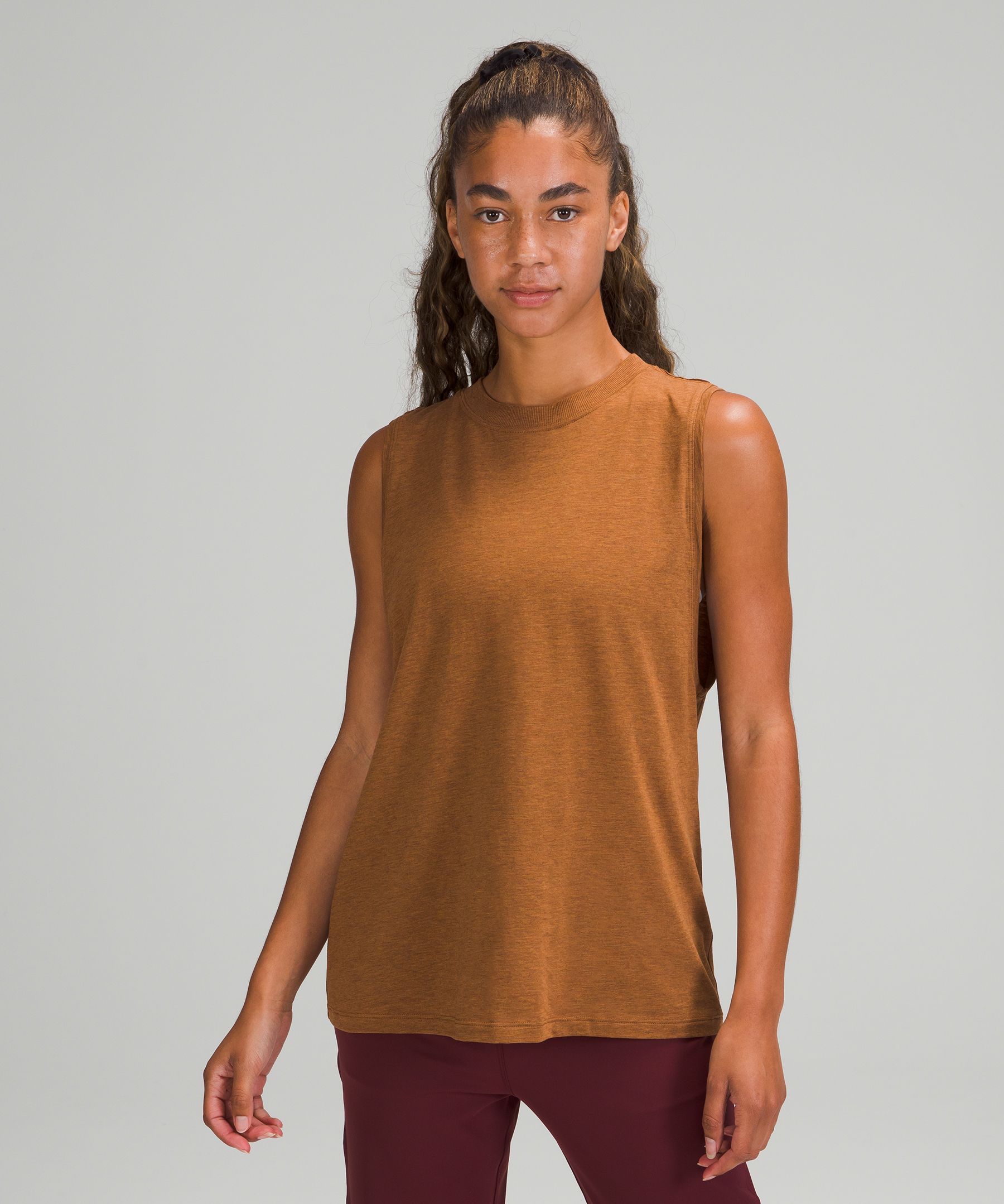 Lululemon All Yours Tank Top In Heathered Copper Brown