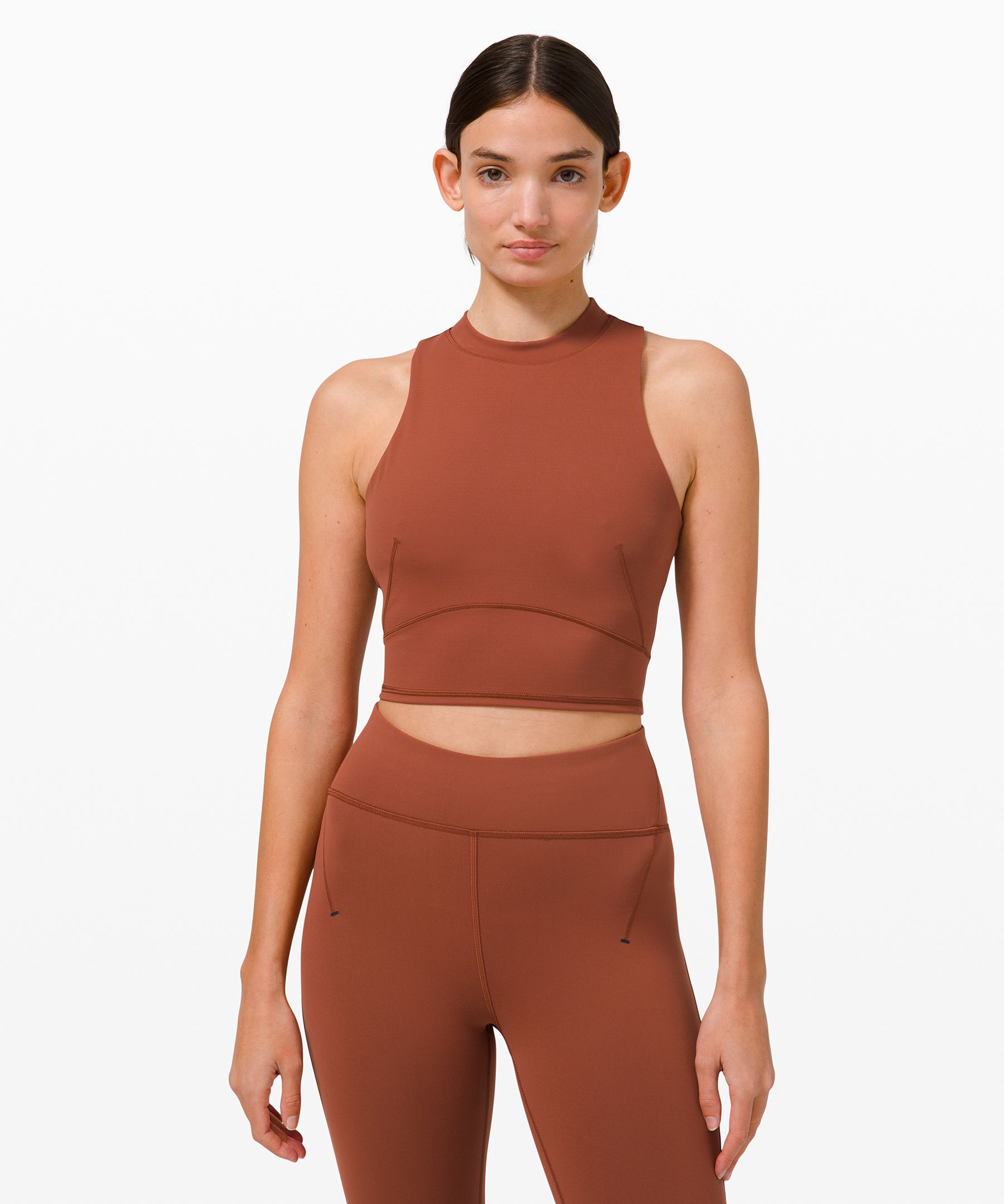 Everlux and Mesh Cropped Tank Top