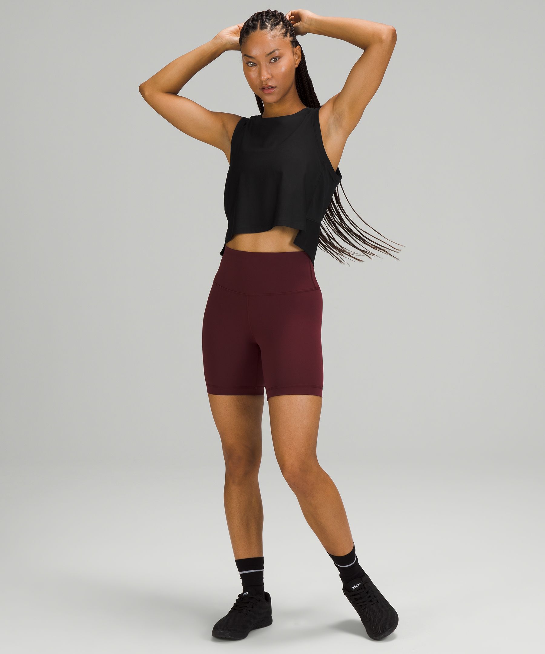 Lululemon Mesh-back Training Cropped Tank Top In Rich Caramel