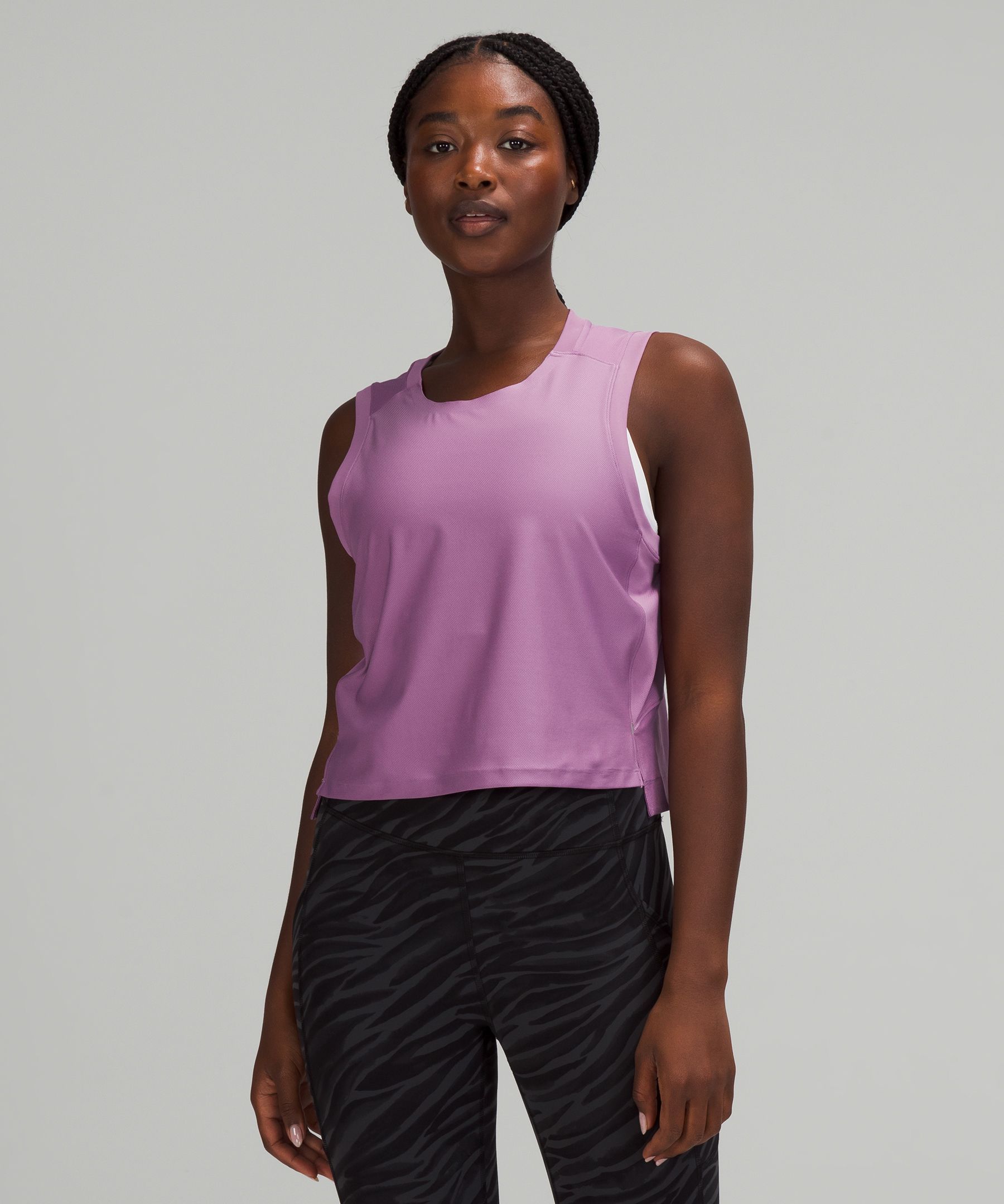 Mesh-Back Training Cropped Tank Top