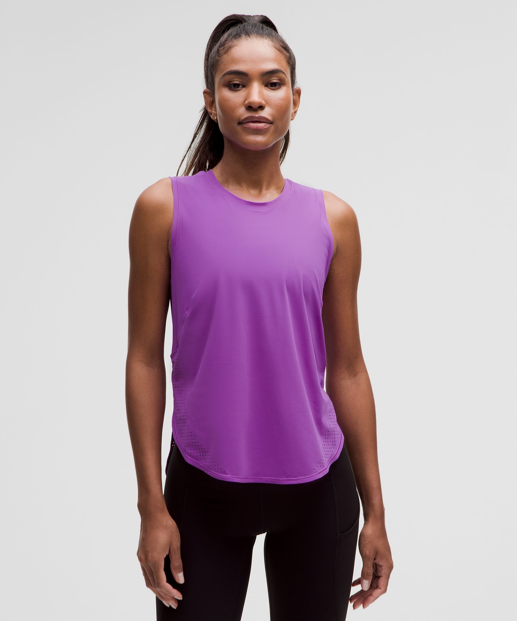 Purple high neck top best sale