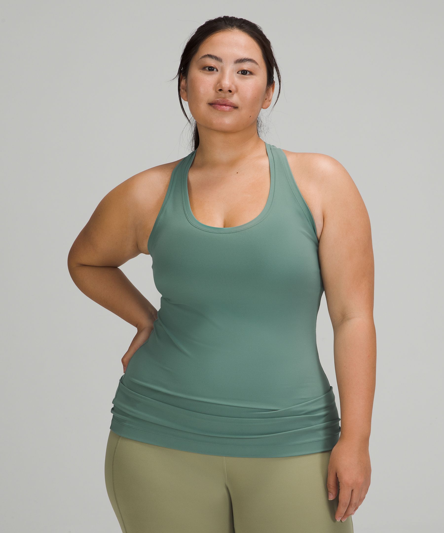 Lululemon Cool Racerback Tank Top Nulu In Tidewater Teal