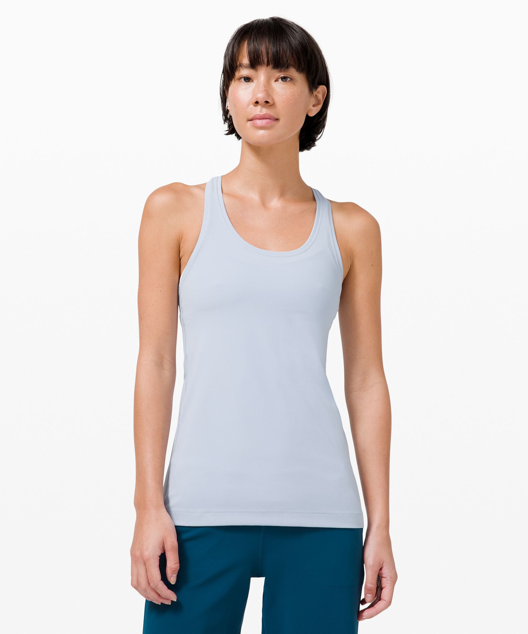 Lululemon Cool Racerback Tank Top Nulu In Blue Linen