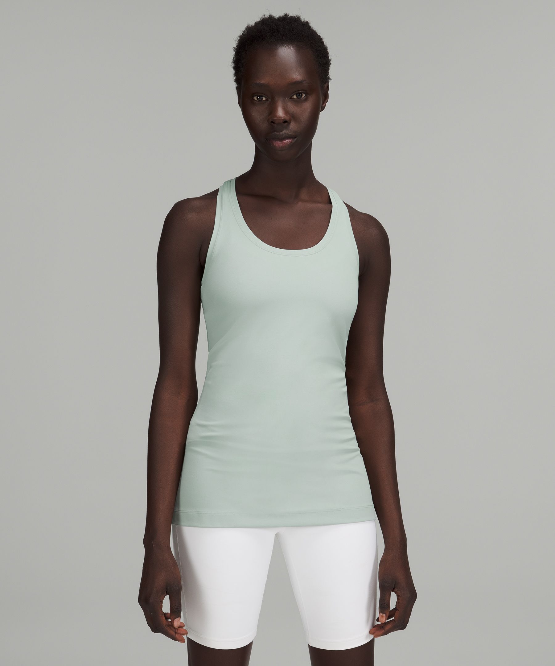 Lululemon Cool Racerback Tank Top Nulu In Silver Blue