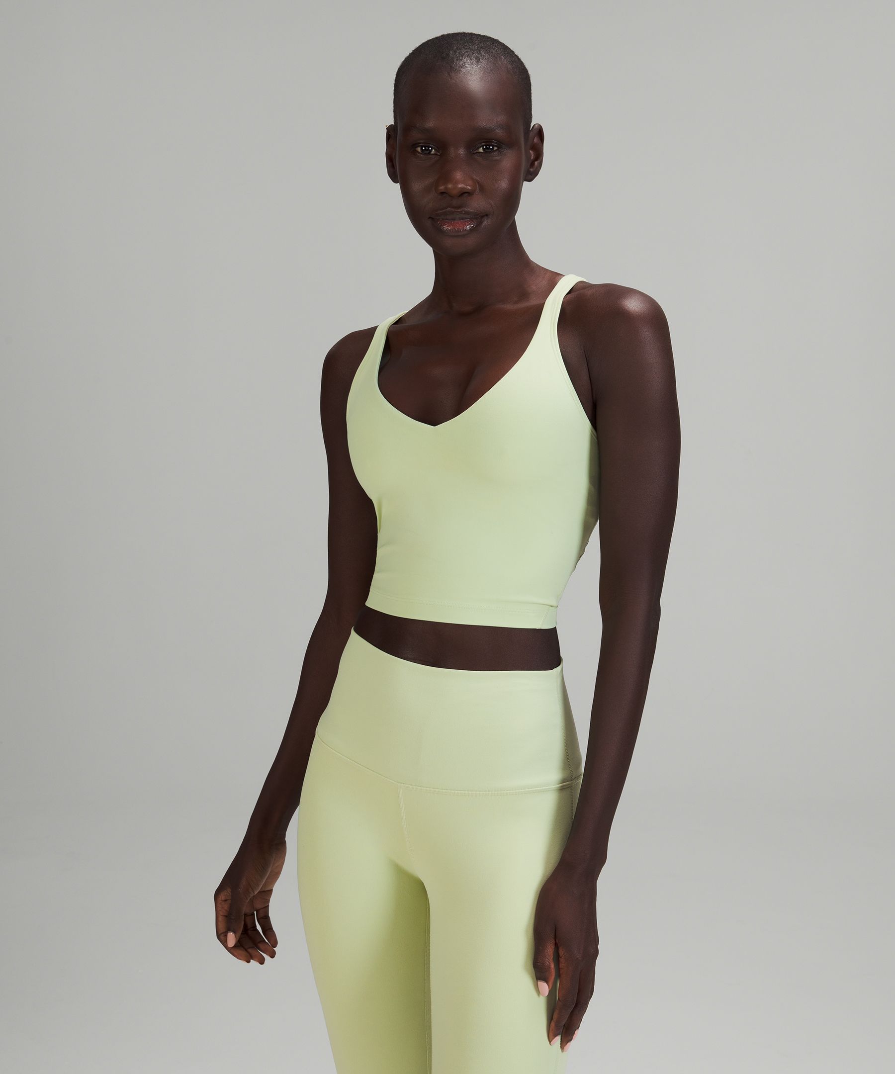 Lululemon Green Align Cropped Yoga Vest Top In Creamy Mint