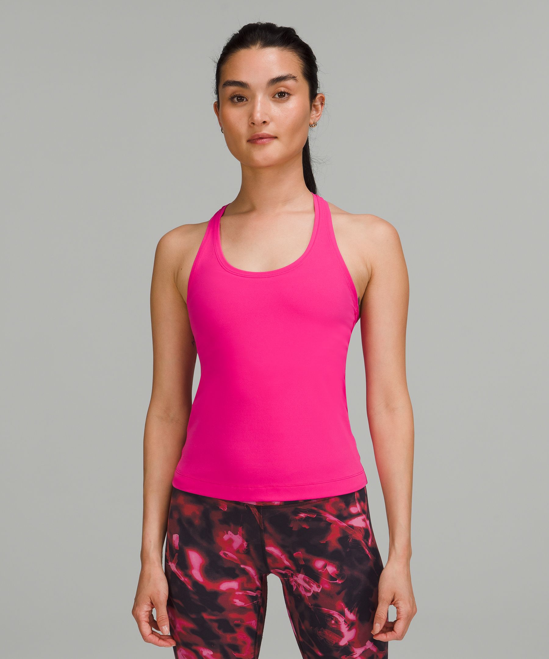 Lululemon Cool Racerback Short Tank Top Nulu In Sonic Pink