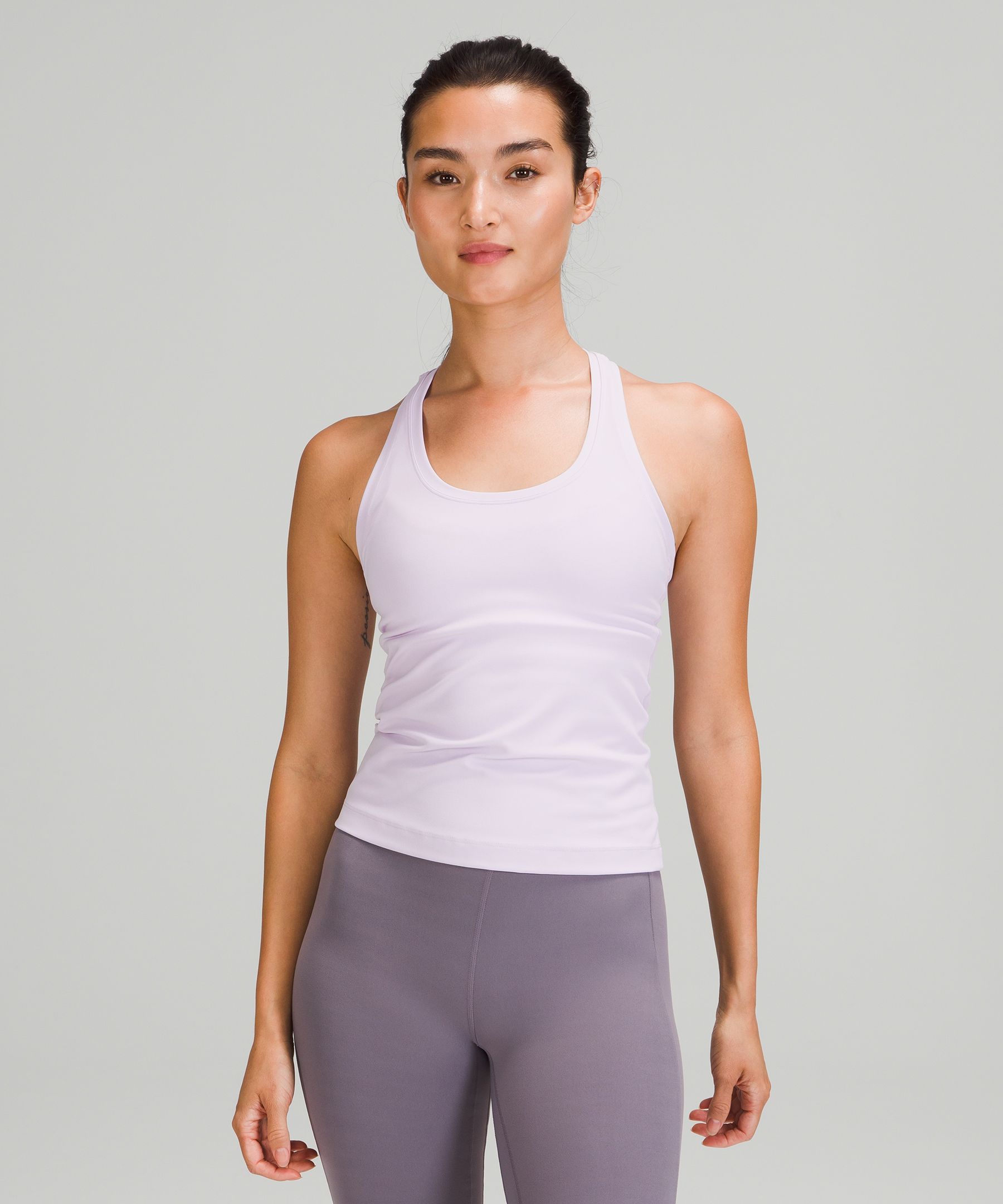 Lululemon Cool Racerback Short Tank Top Nulu In Lavender Dew