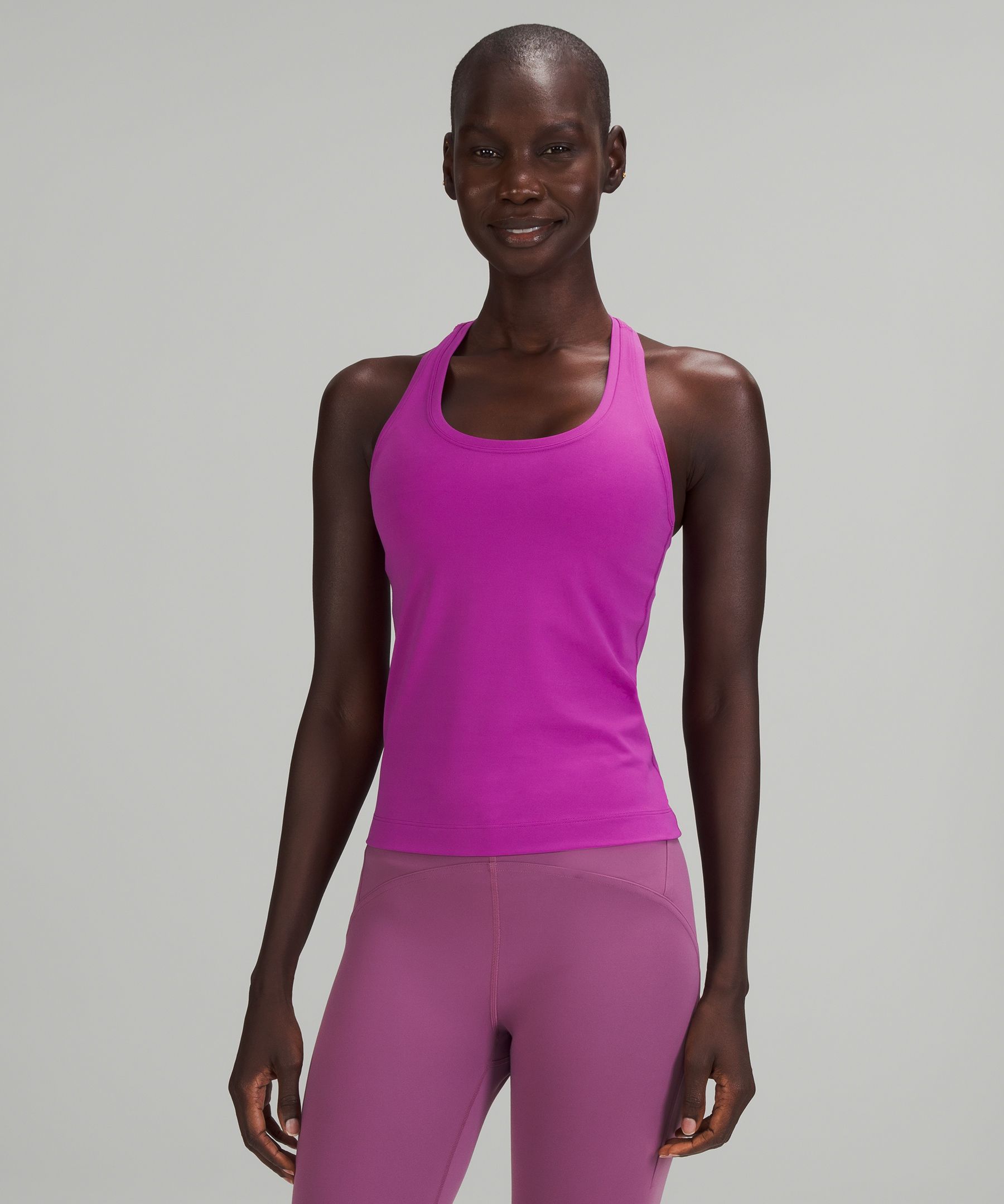 Lululemon Cool Racerback Short Tank Top Nulu In Sonic Pink