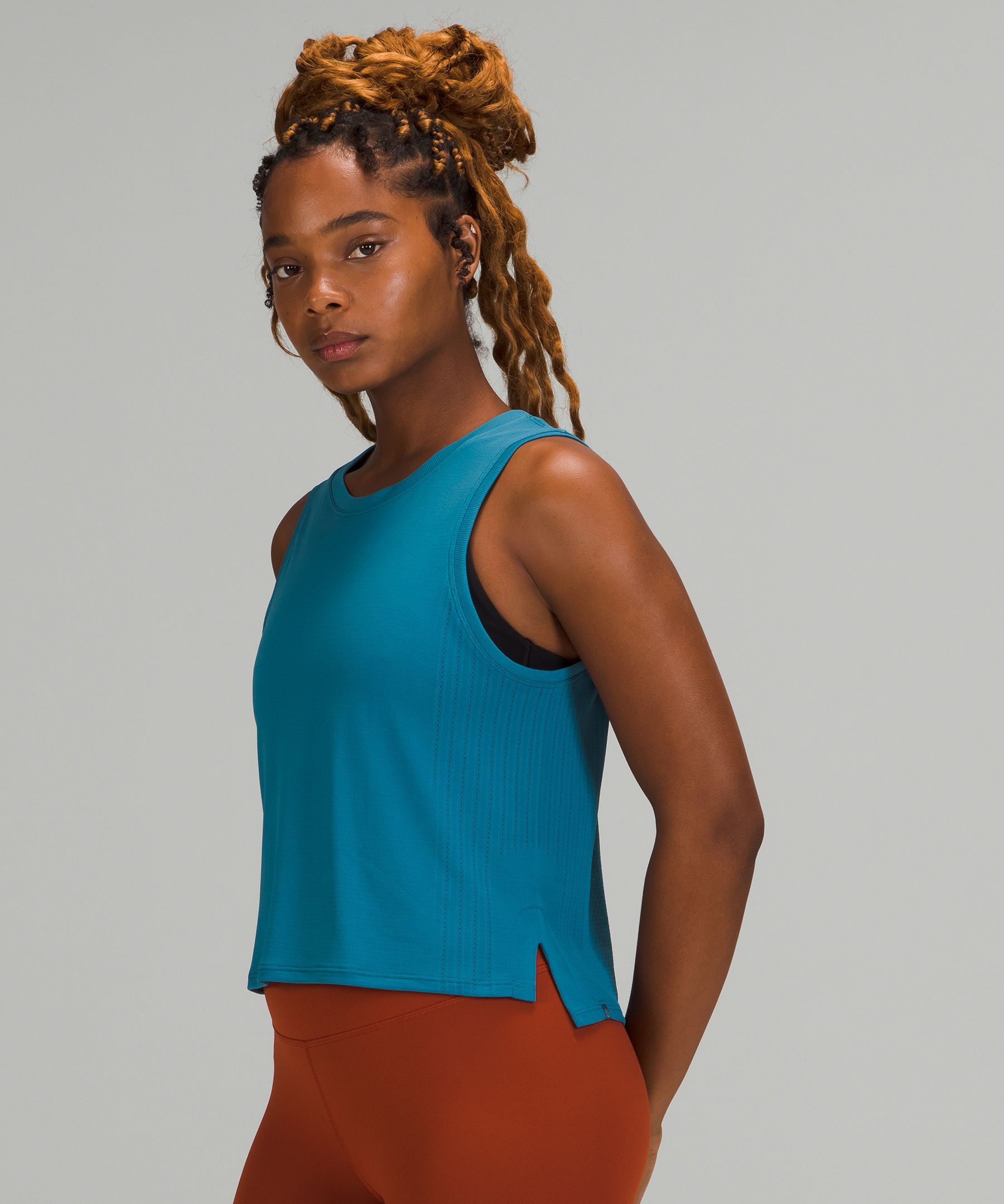 Lululemon Train To Be Tank Top In Capture Blue/capture Blue