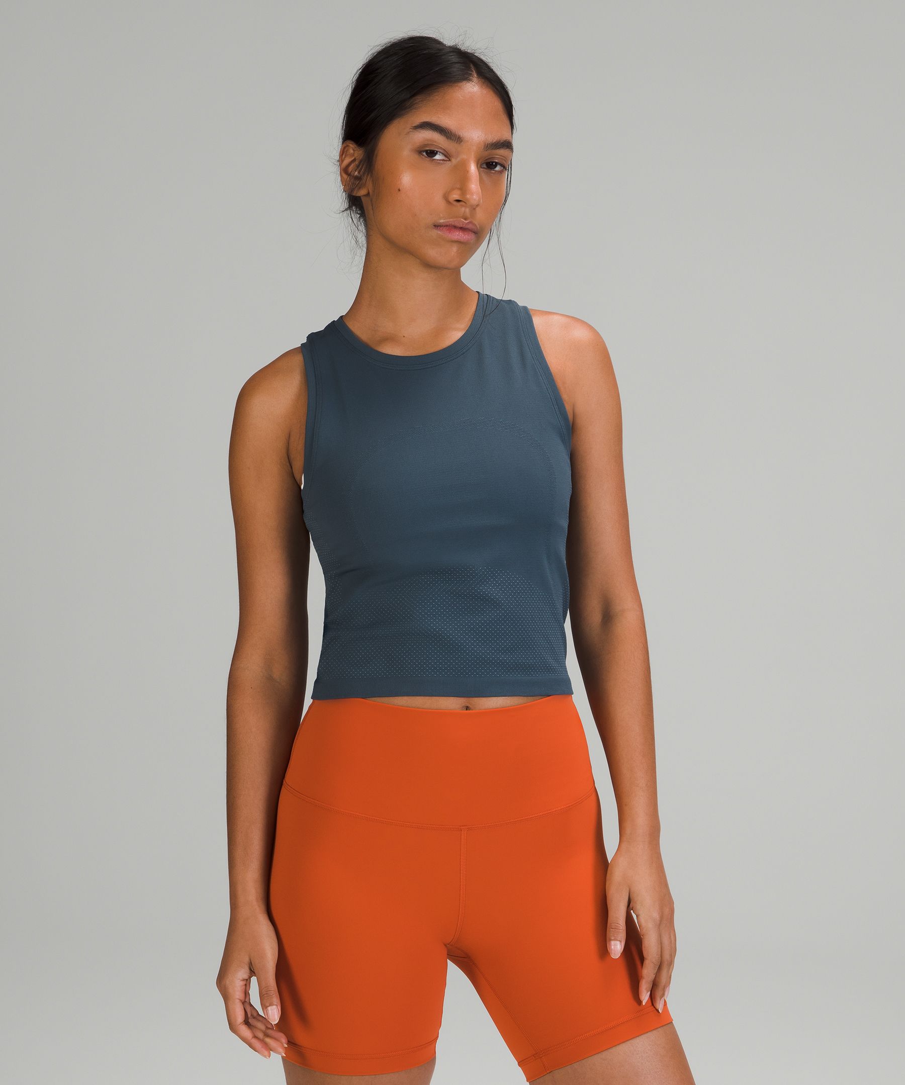 Swiftly High Neck Cropped Tank Top