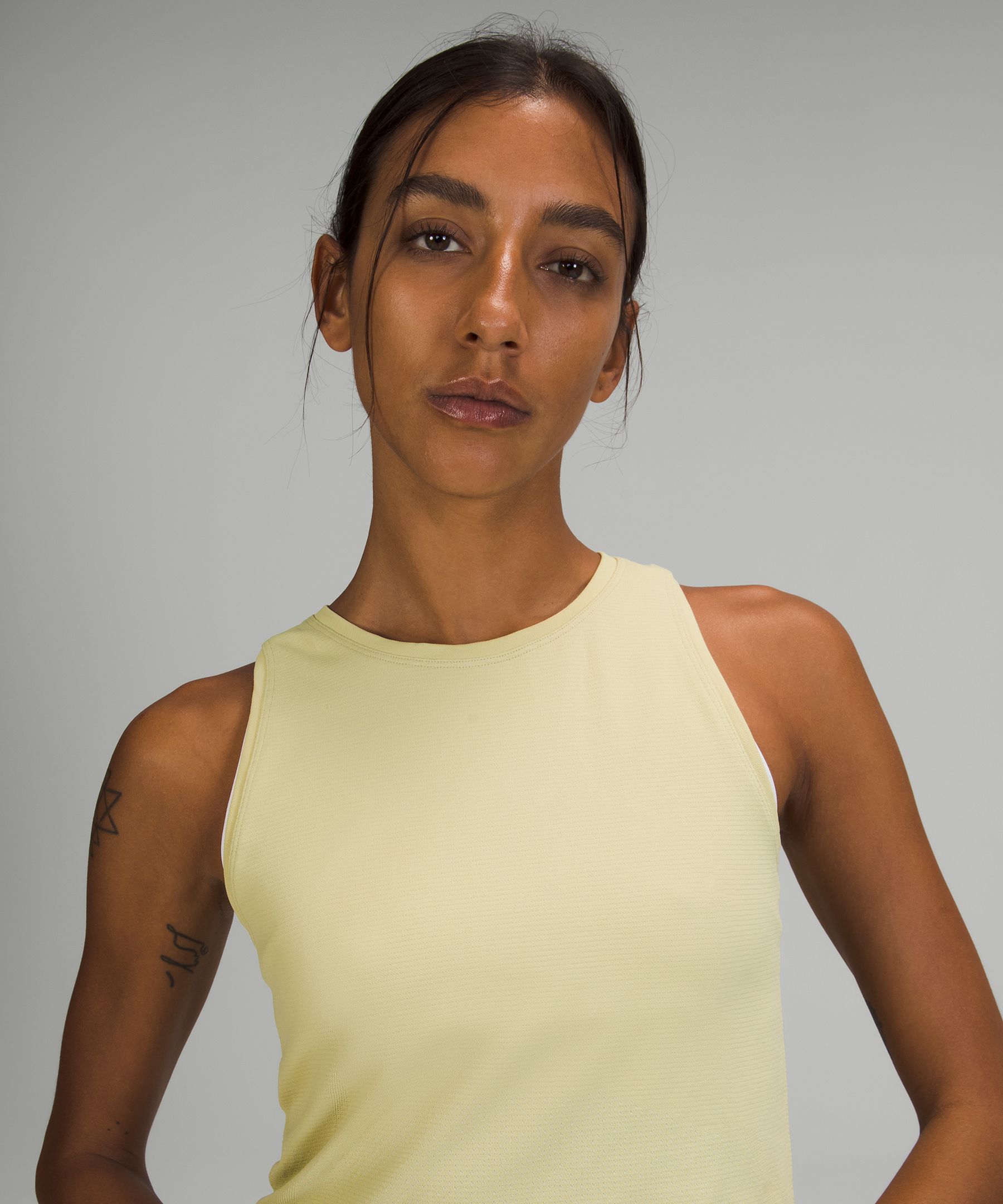 Swiftly High Neck Cropped Tank Top