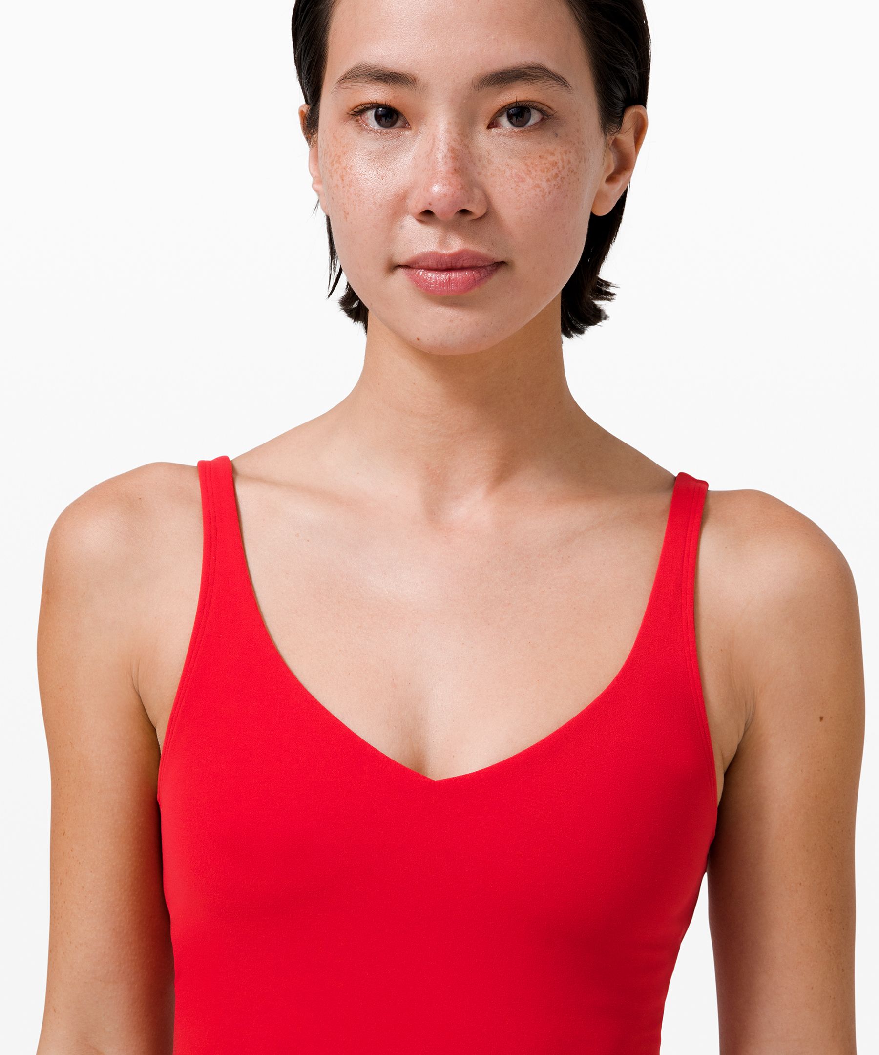 Align Tank Lunar New Year Tank vs Align Tank High Neck both in Dark Red (6)  : r/lululemon