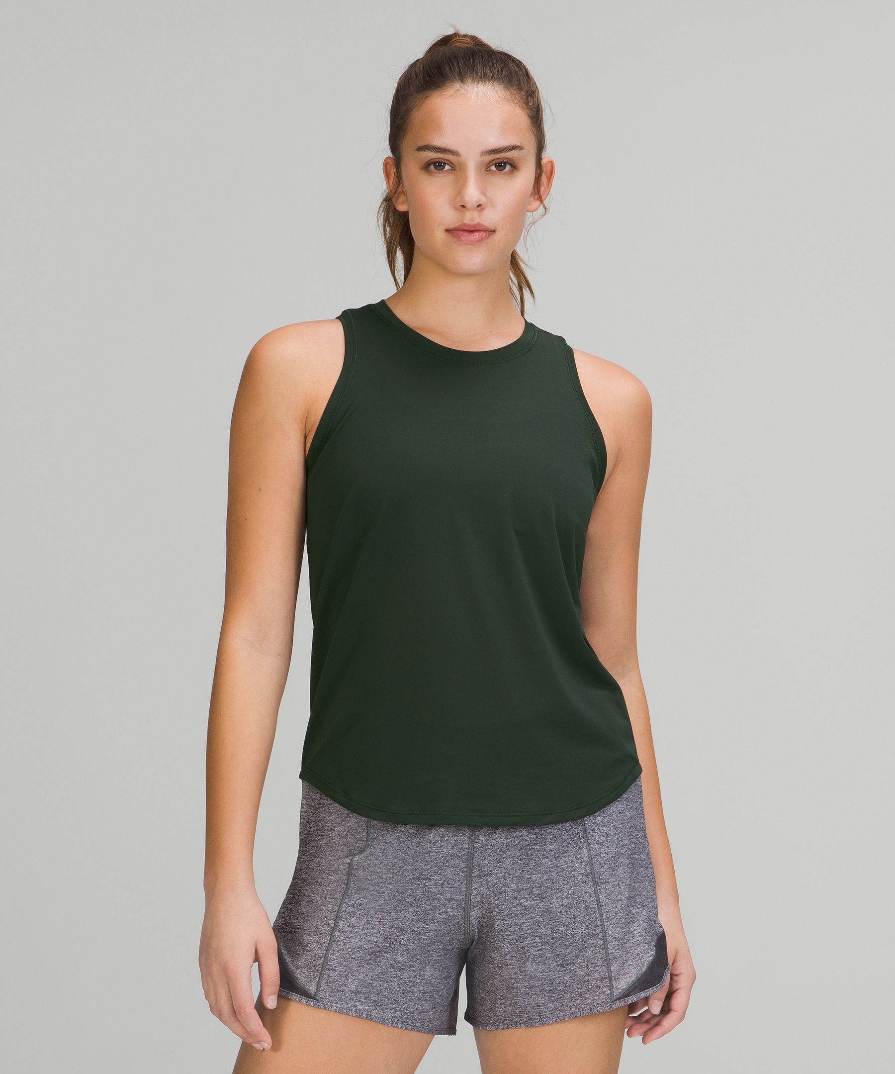 Lululemon High-neck Running And Training Tank Top In Rainforest Green