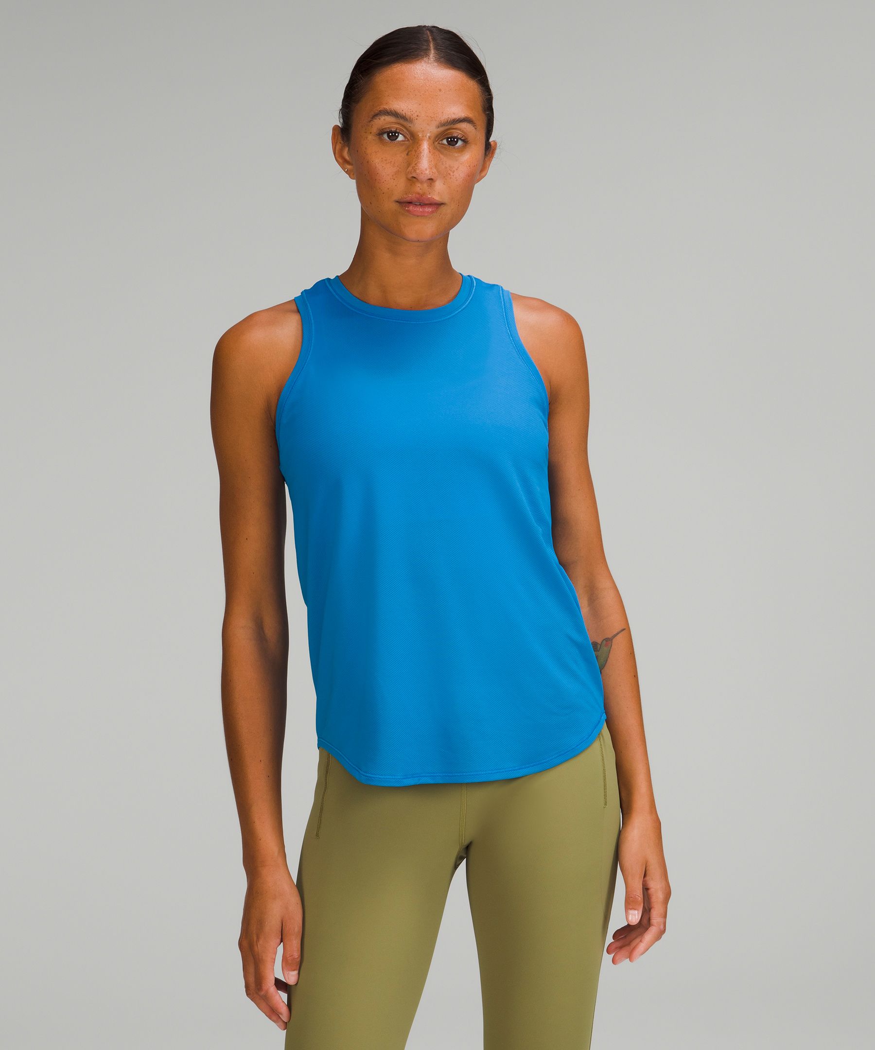 Lululemon High-neck Running And Training Tank Top In Poolside