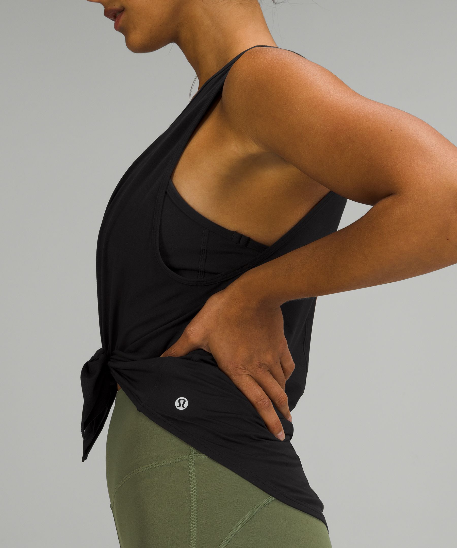 lululemon - Open back with a twist. This 2-in-1 tank and bra combo gives  you the support you need with the airflow you crave