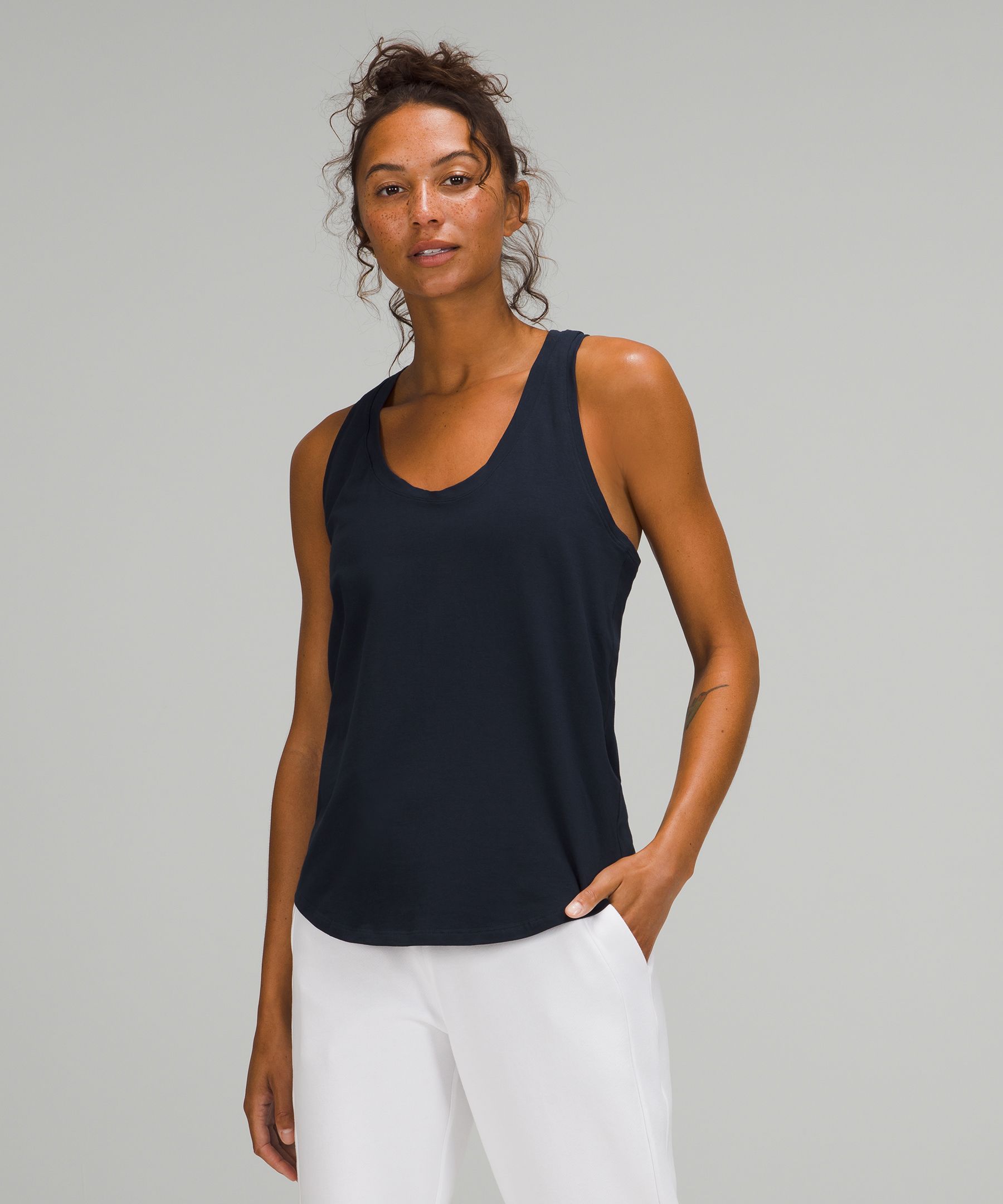 Love Tank Top - Navy,Blue