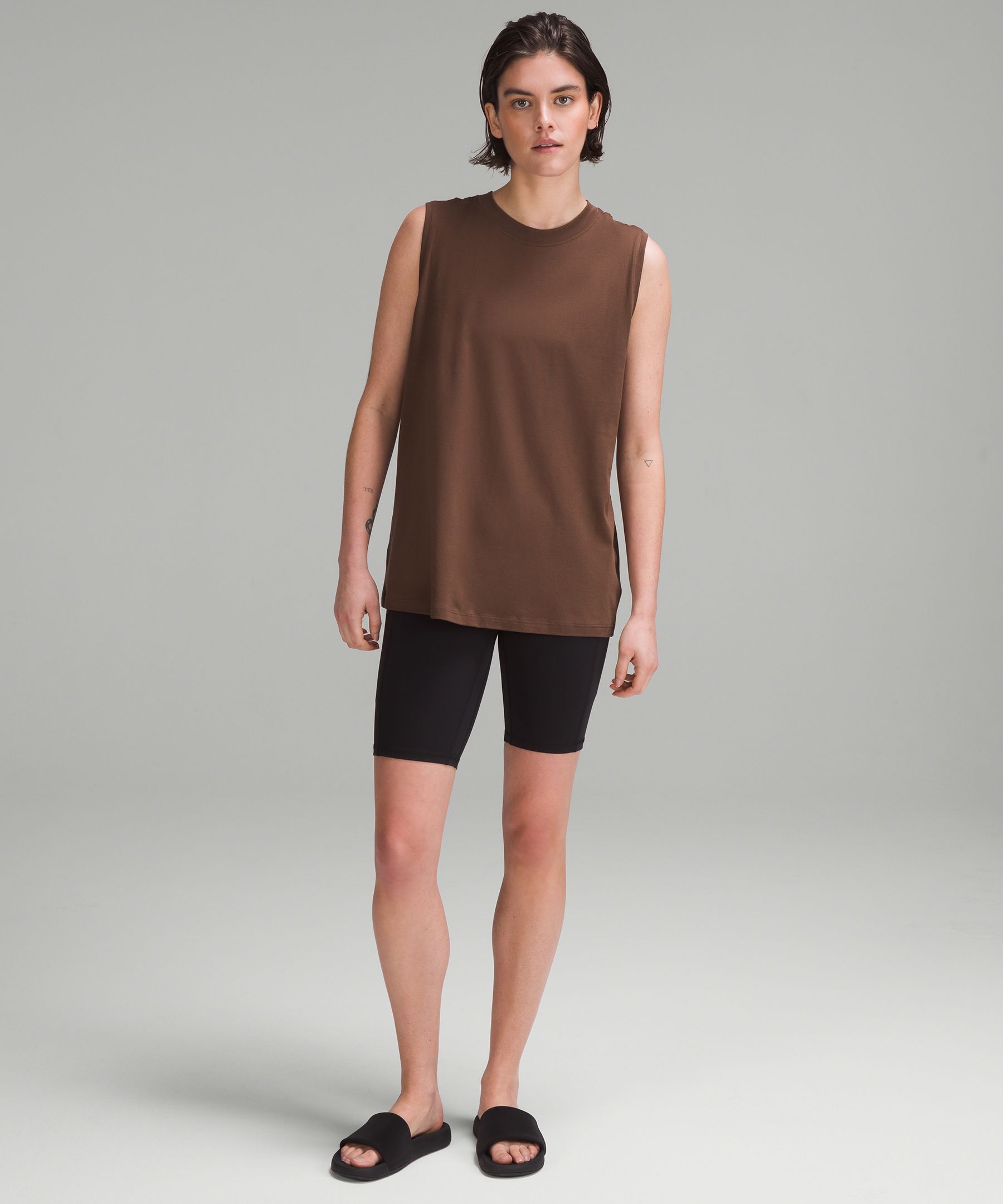 Lululemon All Yours Crop Tank  We've Been Seeing Brown Workout