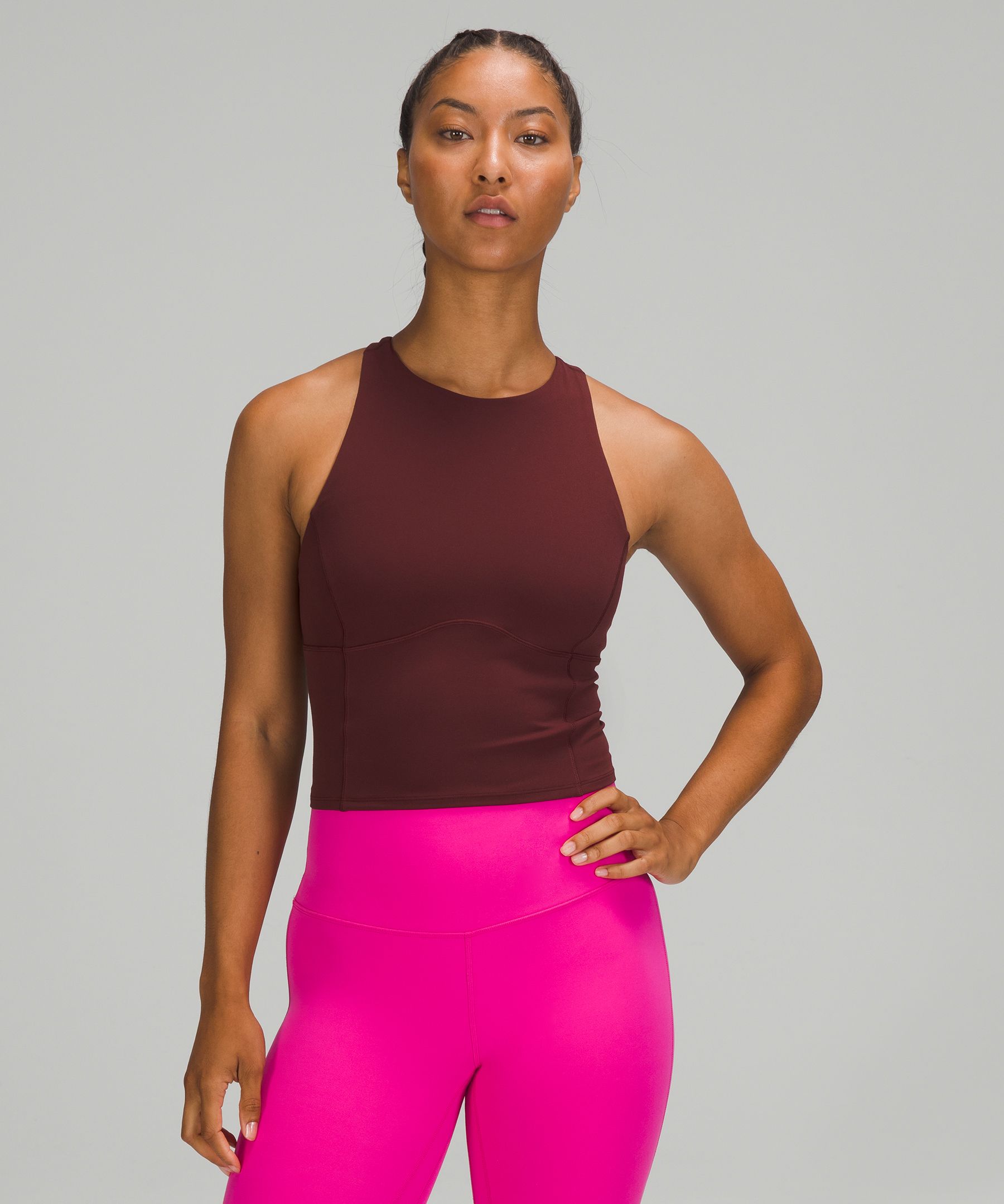 Lululemon Key To Balance Yoga Tank Top In Red Merlot