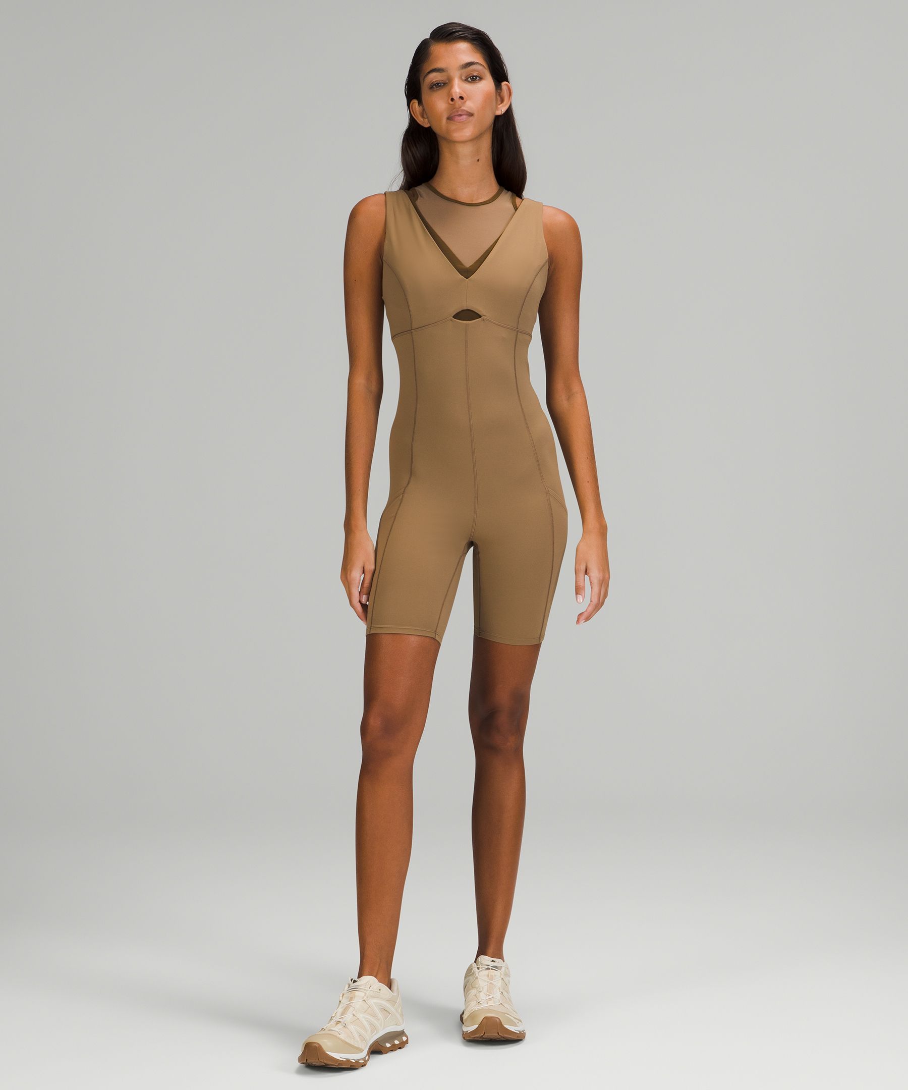 Lululemon lab Asymmetrical Long Sleeve Bodysuit - Disrupt Grid