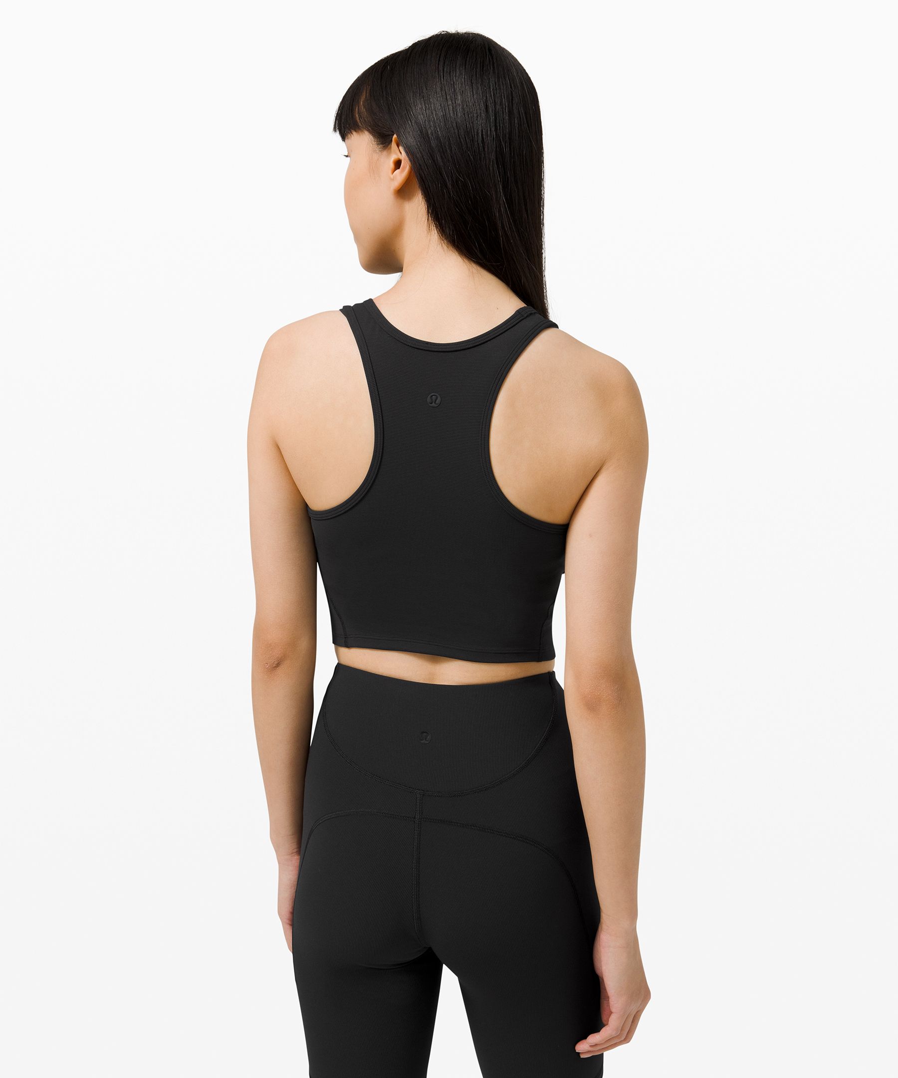 Ribbed Contoured Racerback Crop Tank