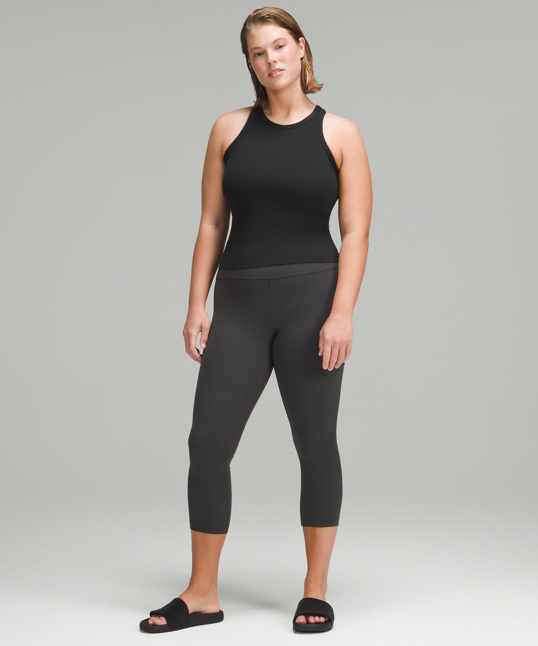 ヨガ lululemon - *outlet* size6 tank top lululemon Lululemon Double-Strap Yoga Tank Top - White - lulu fanatics