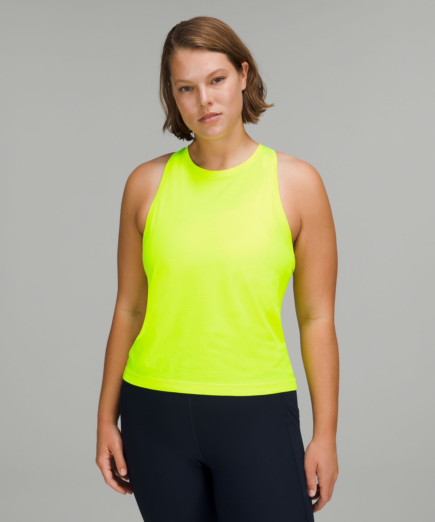 Playing With Fire Yellow Under Boob Sleeveless Scoop Neck Crop Top