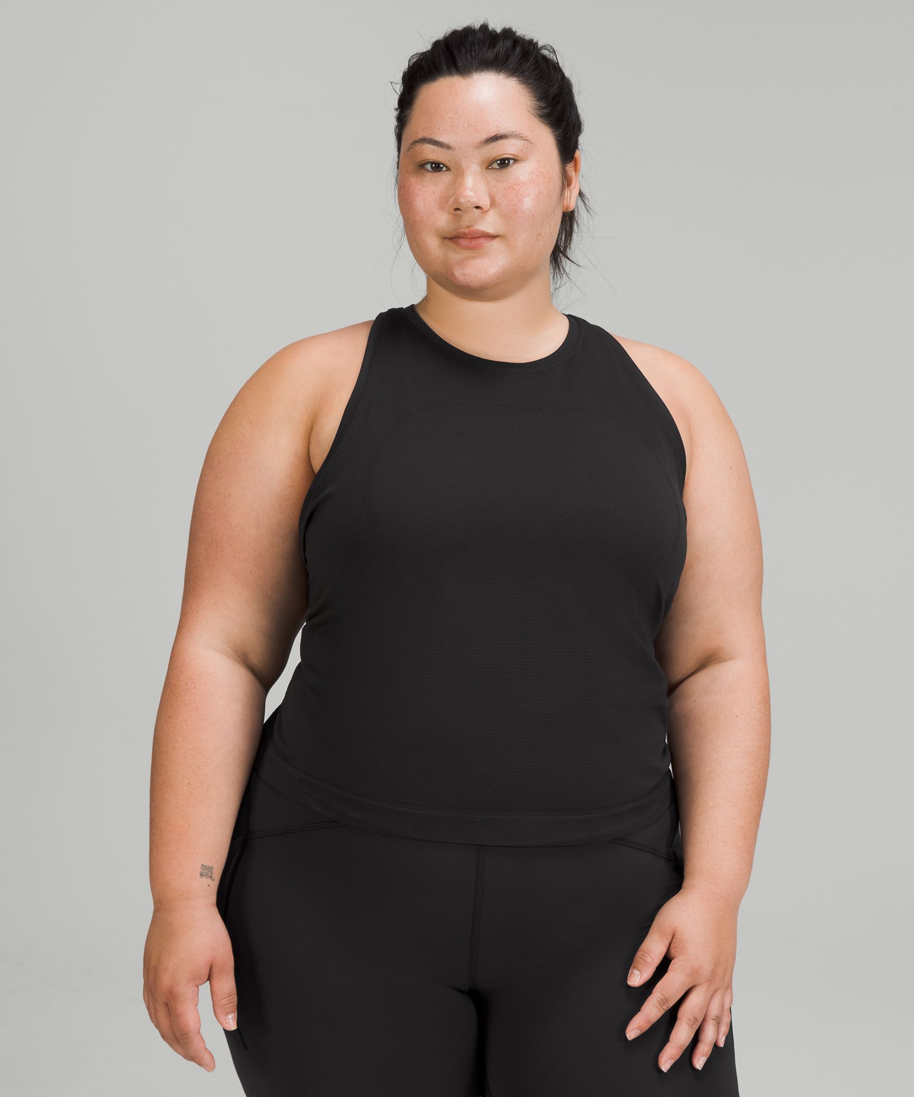 Lululemon Swiftly Tech High-neck Tank Top 2.0 Race Length In Black