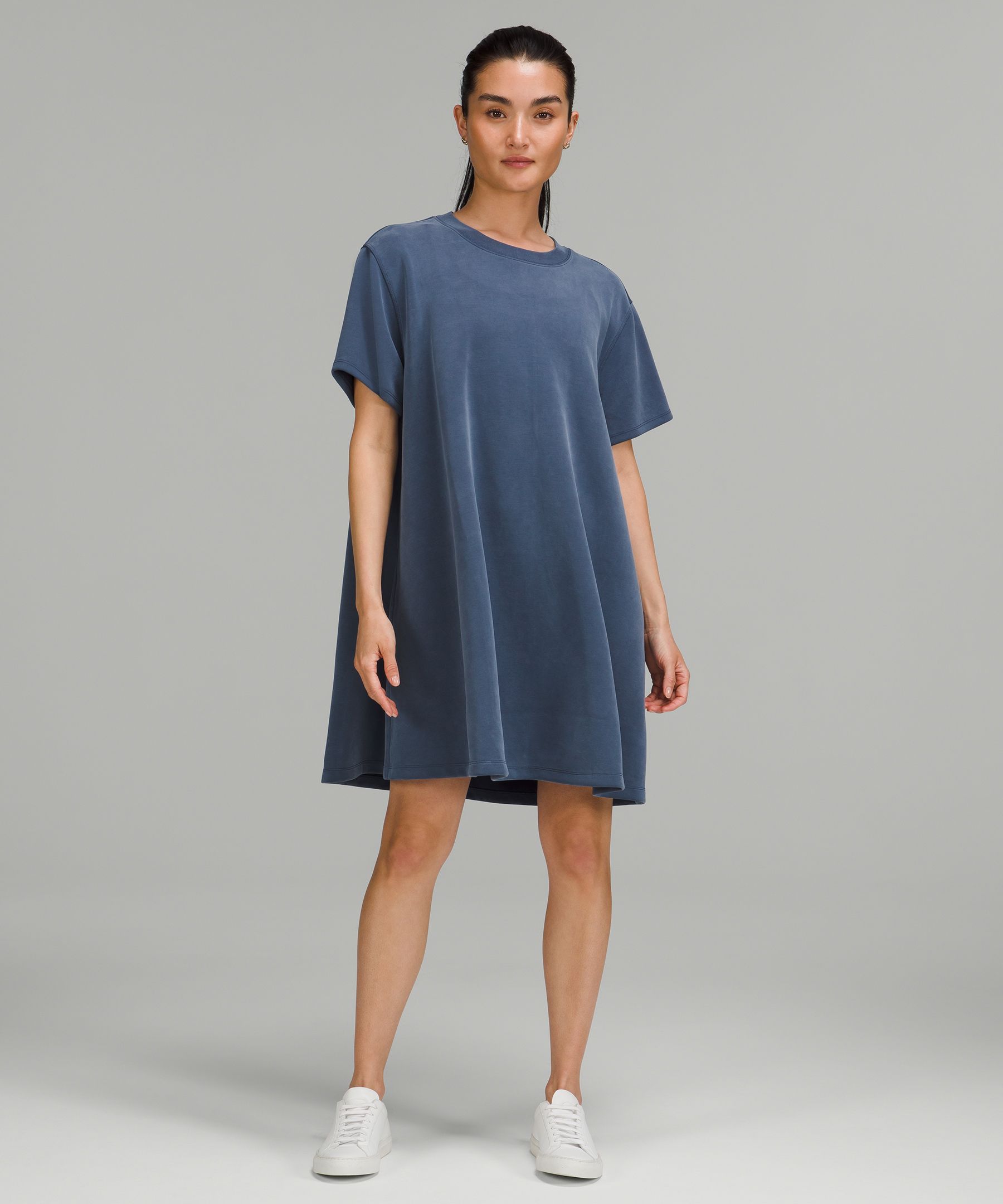 Lululemon All Yours Softstreme T-shirt Dress In Mineral Blue