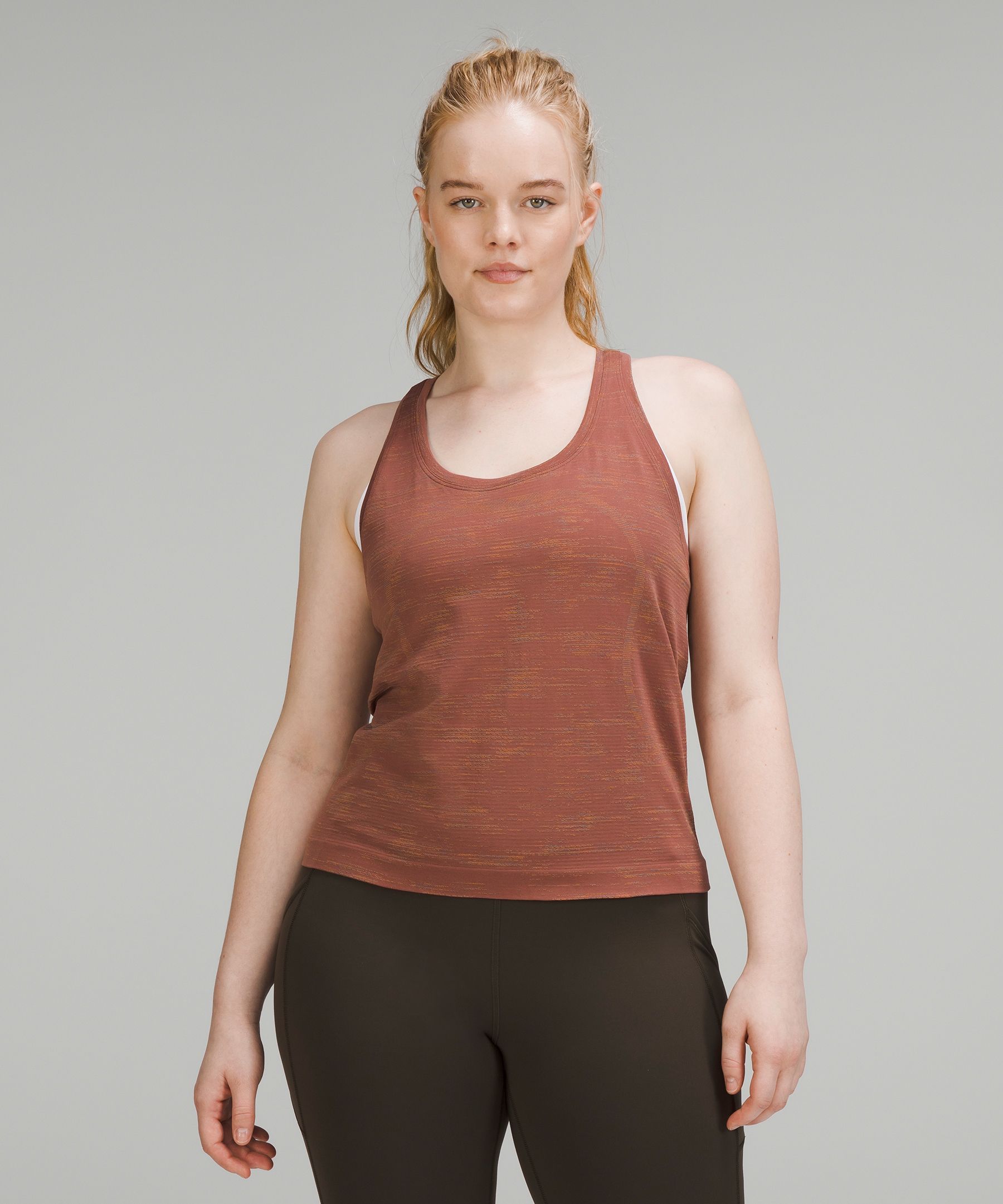 Lululemon Swiftly Tech Racerback Tank Top 2.0 Race Length In Chroma Check Ancient Copper/warm