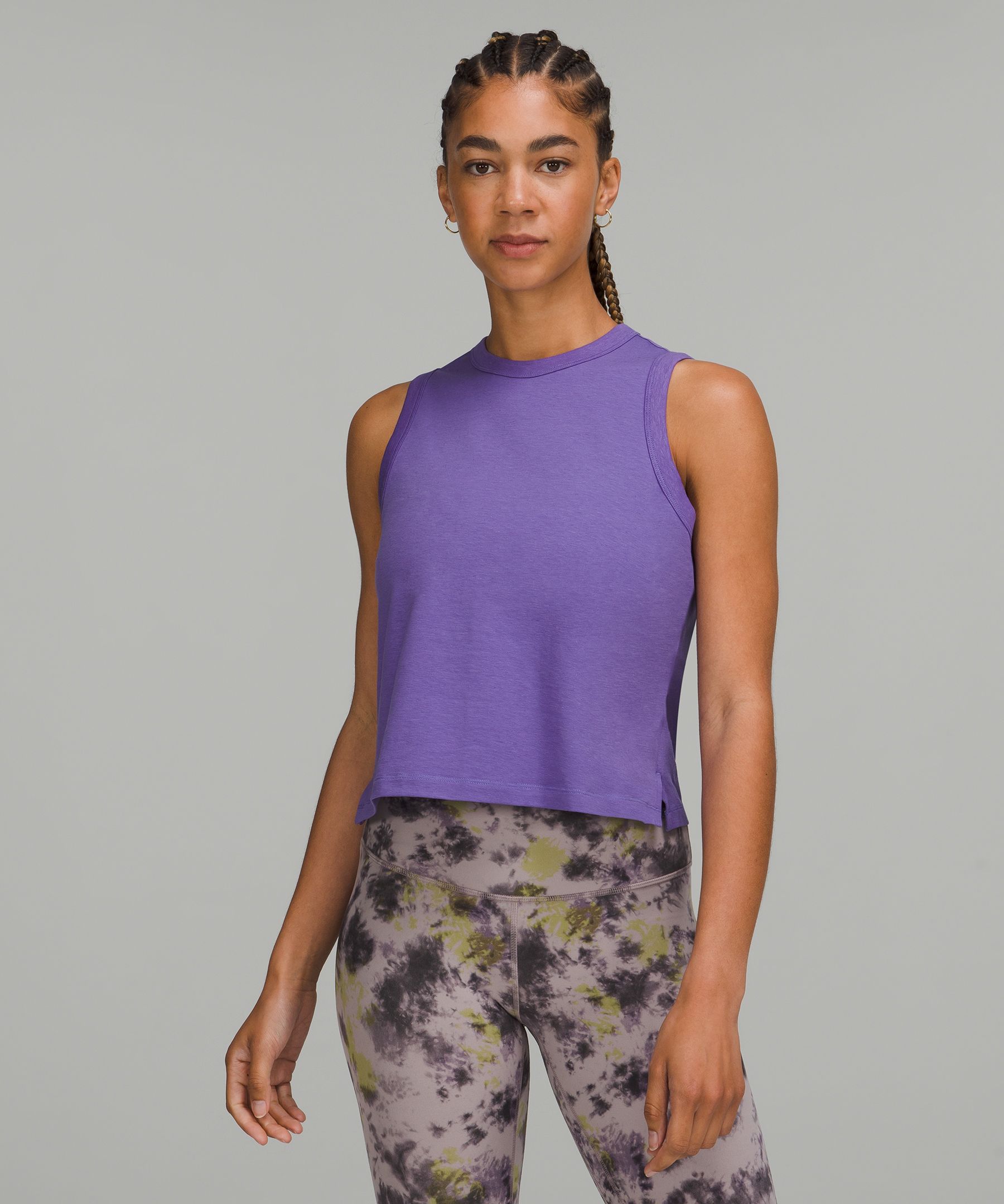 Lululemon Classic-fit Cotton-blend Tank Top In Charged Indigo