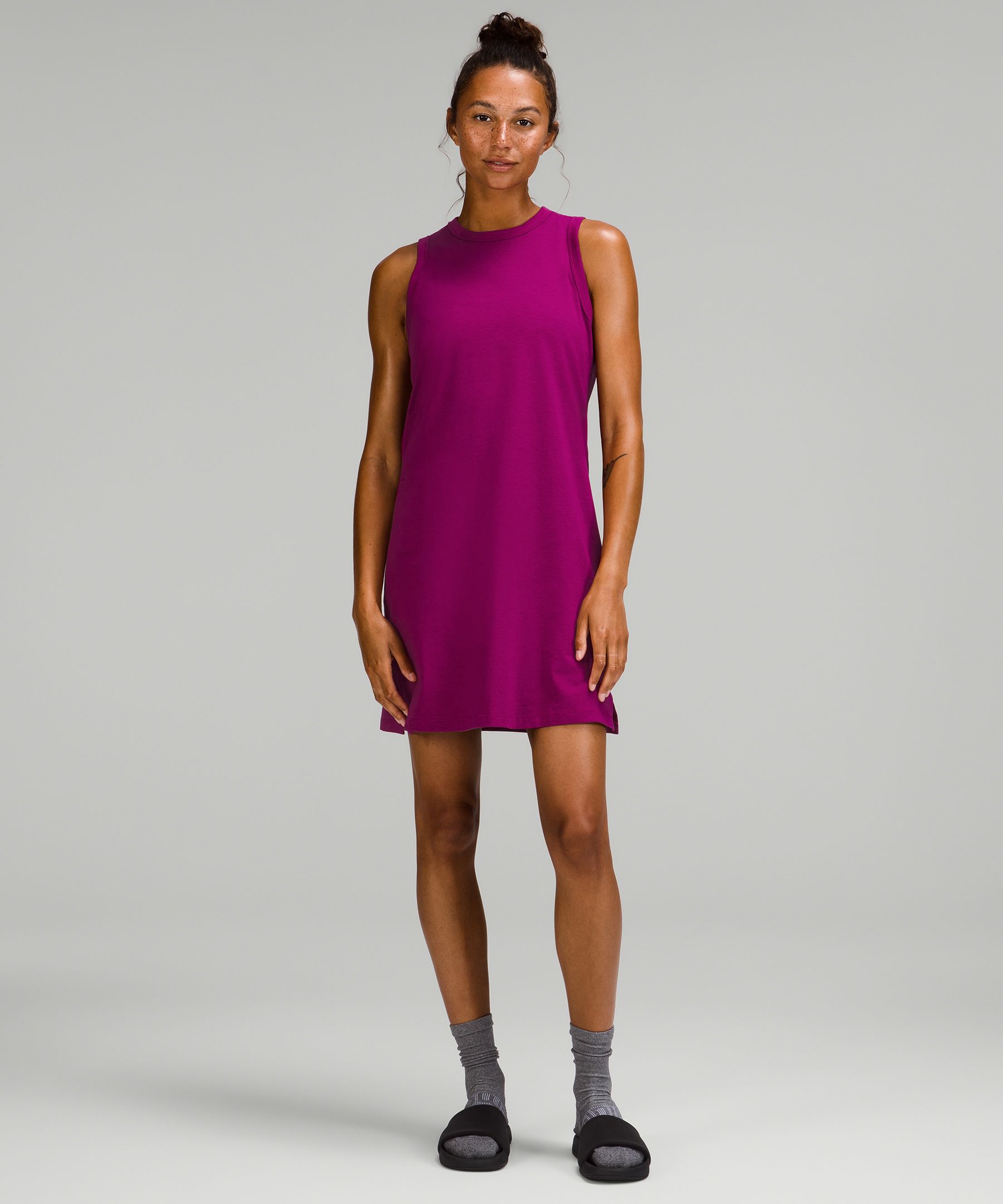 Lululemon athletica Classic-Fit Cotton-Blend T-Shirt Dress, Women's Dresses