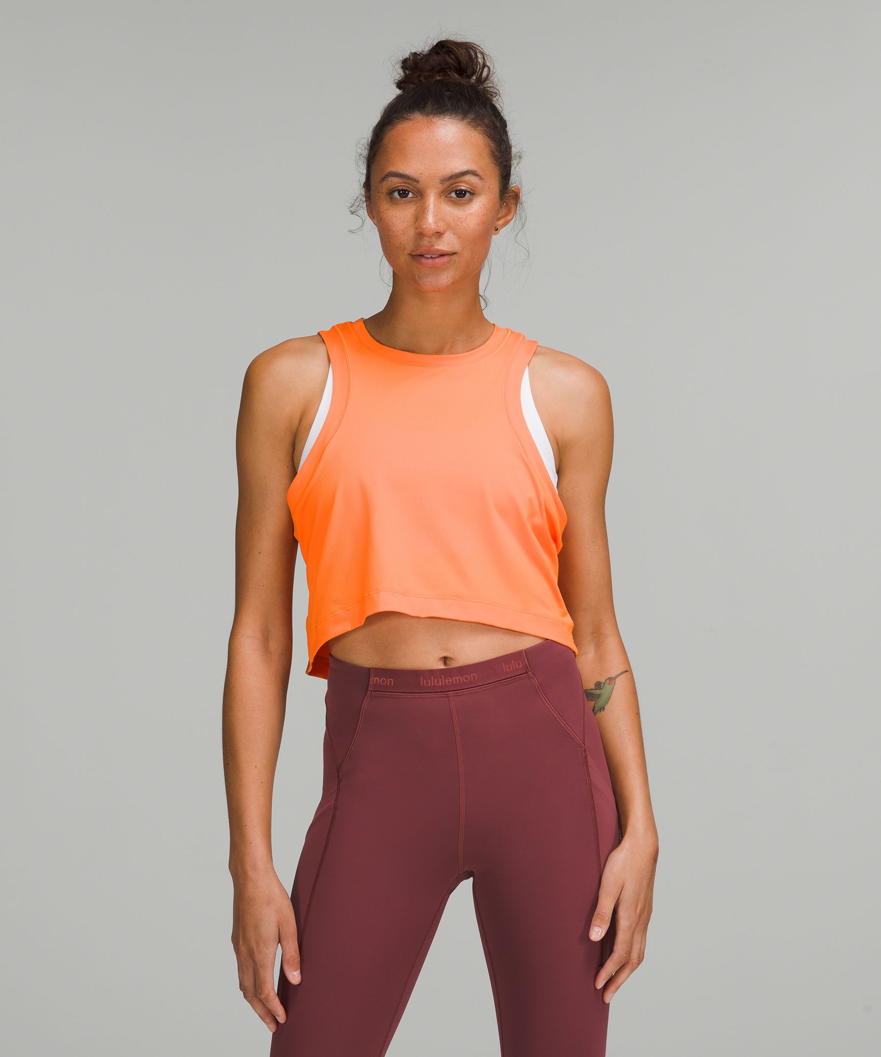 Open-Back Cropped Training Tank Top