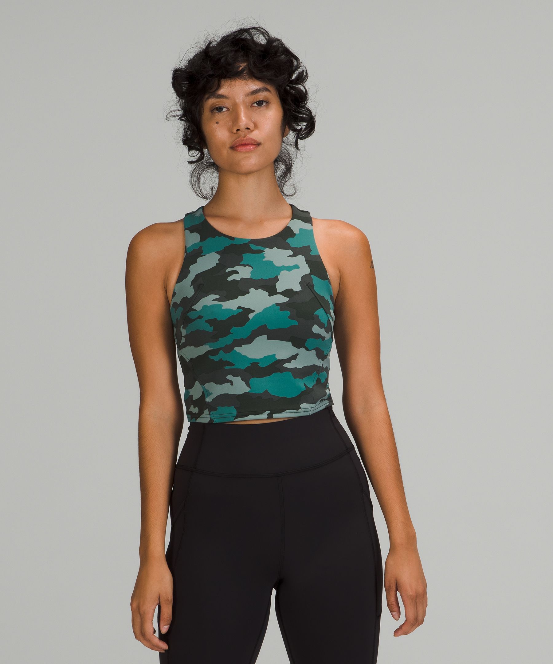 Lululemon Invigorate Training Tank Top In Heritage 365 Camo Smoky Red Night  Sea /black