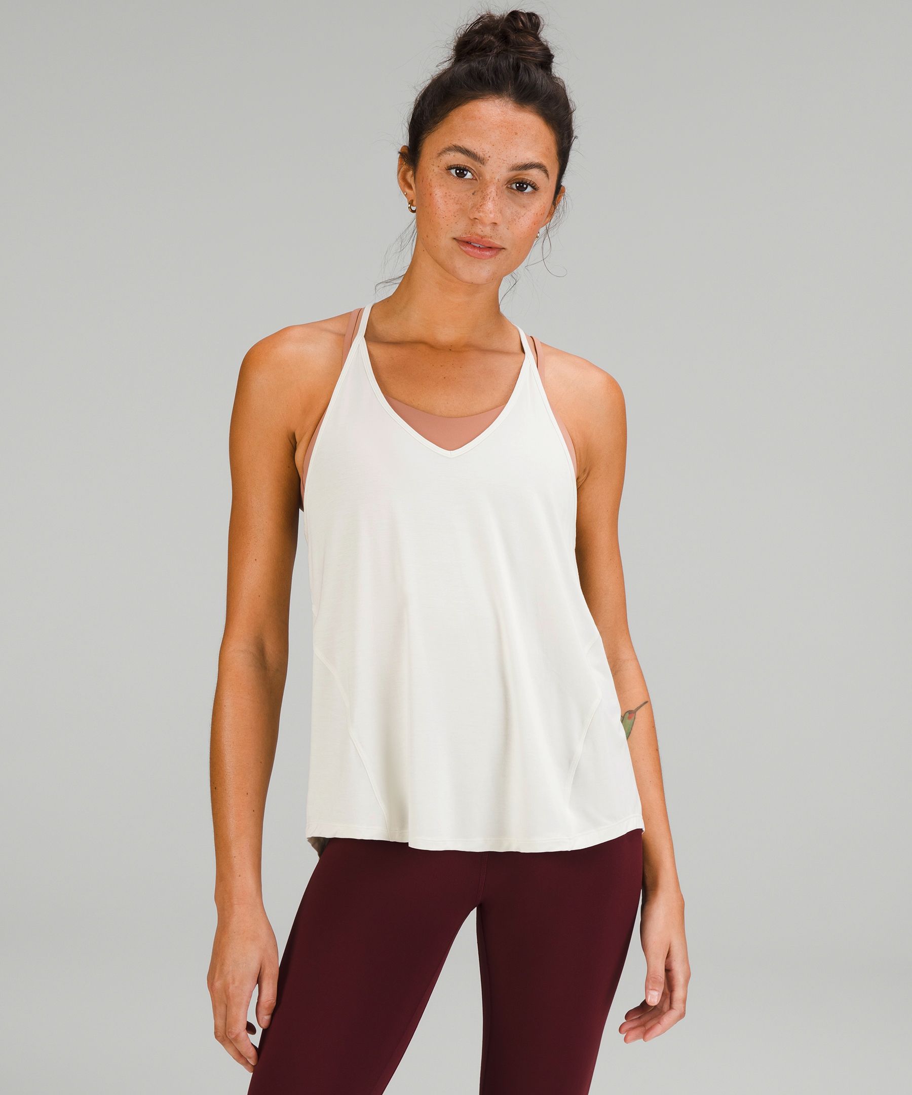 Lululemon Modal-Silk Yoga Tank Top 8 Autumn Orange - $42 New