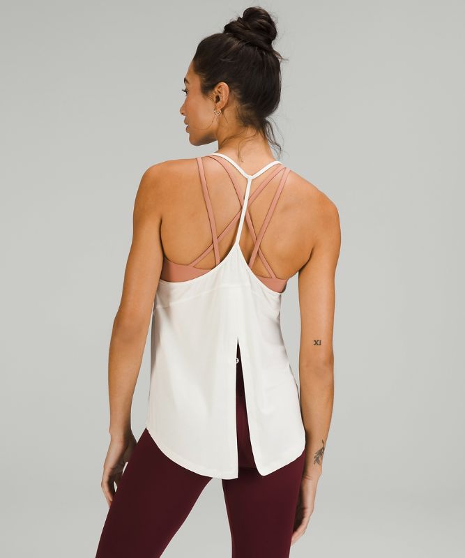 Camiseta de tirantes para yoga, de mezcla de modal con seda