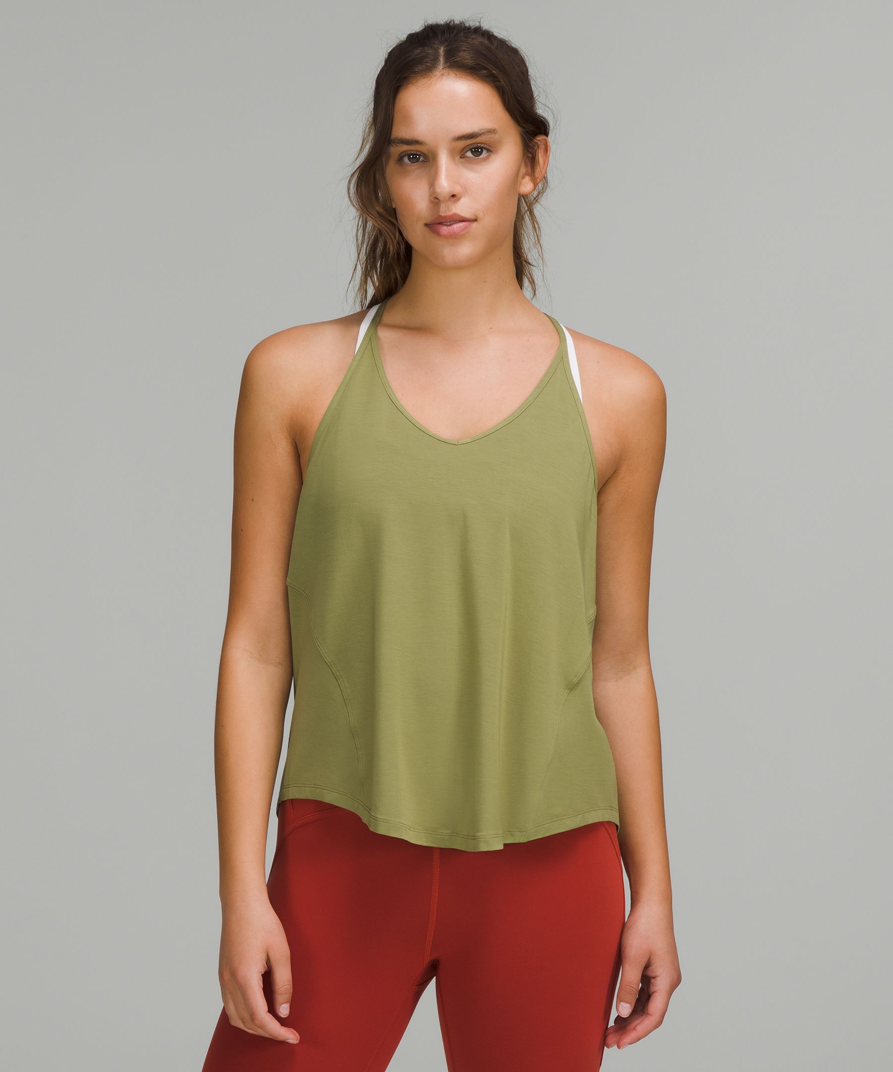 Lululemon athletica Modal-Blend High-Neck Yoga Tank Top, Women's Sleeveless  & Tops