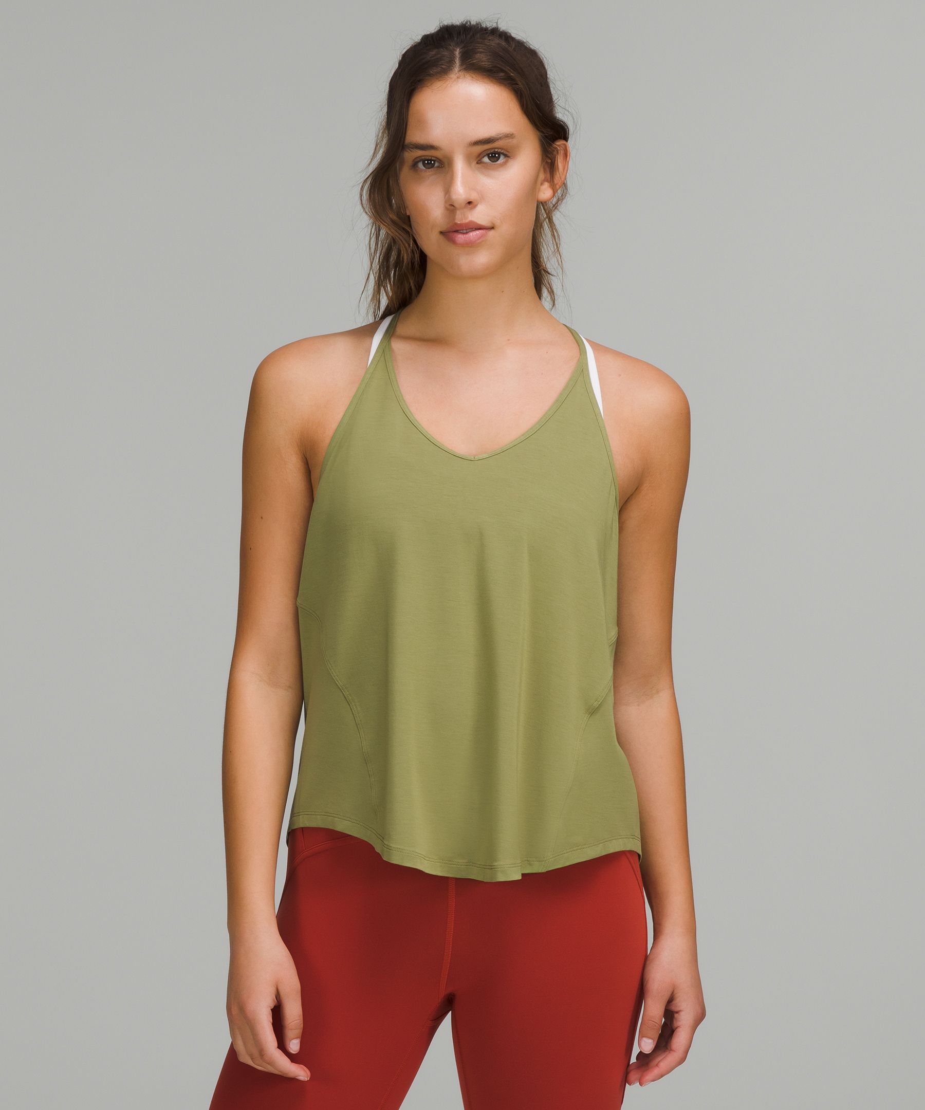 lululemon lululemon Modal Silk Twist-Back Yoga Tank Top, Women's Sleeveless  & Tank Tops