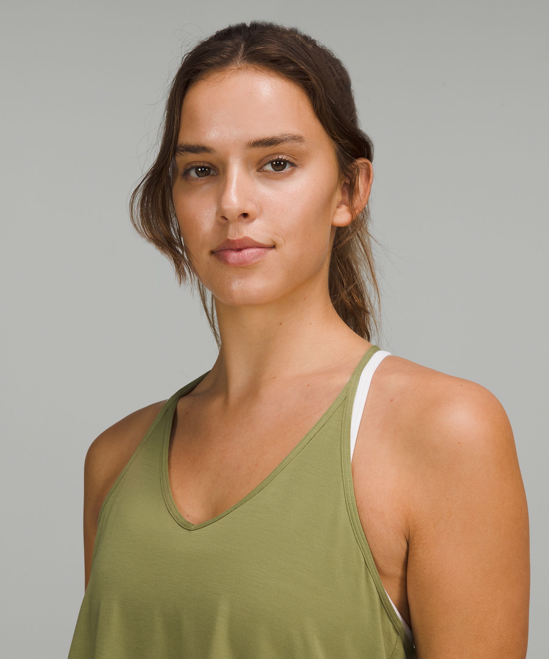 Lululemon Modal-Silk Yoga Tank Top - Espresso - lulu fanatics