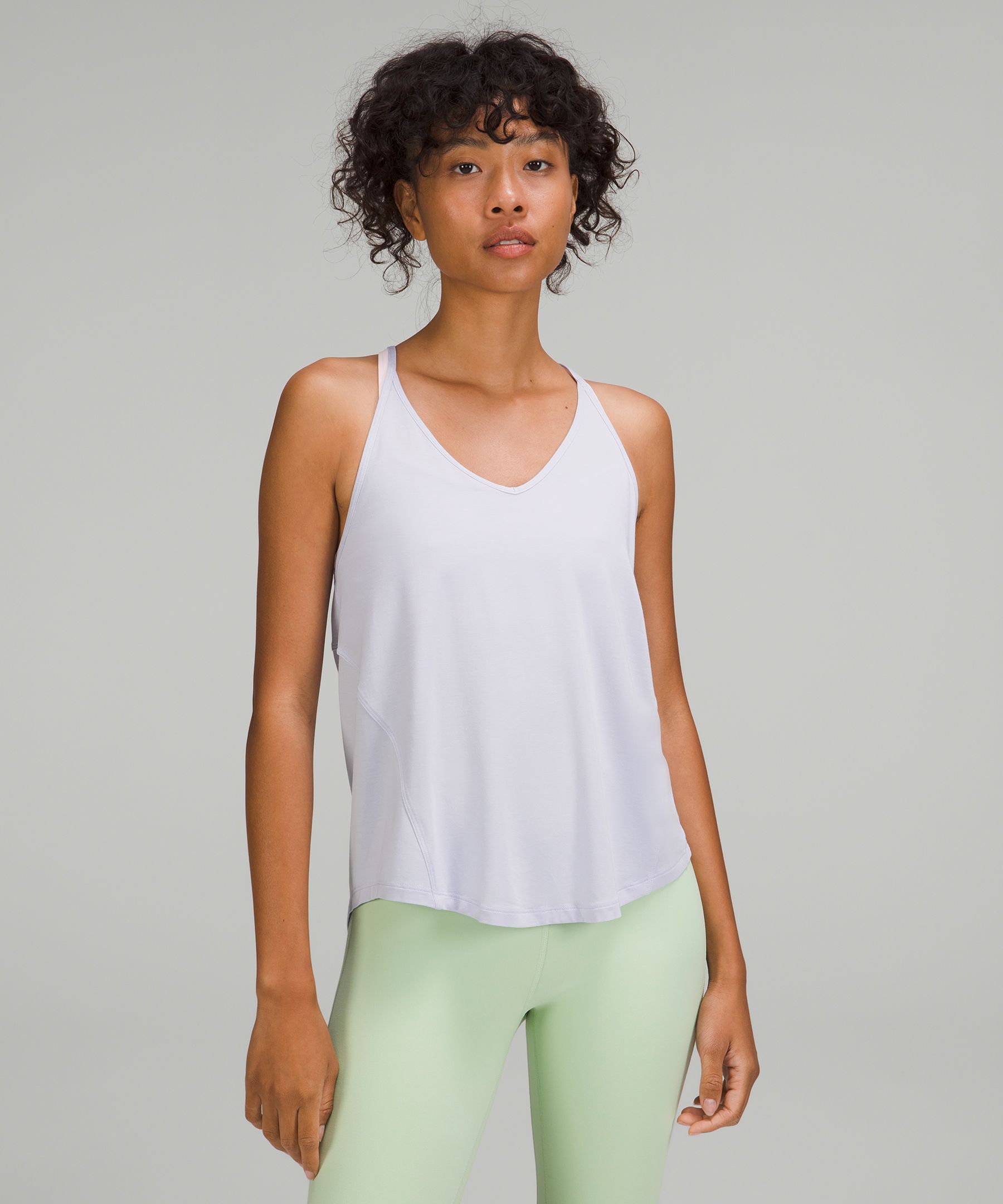 Lululemon Modal-Silk Yoga Tank Top - Raspberry Cream - lulu fanatics