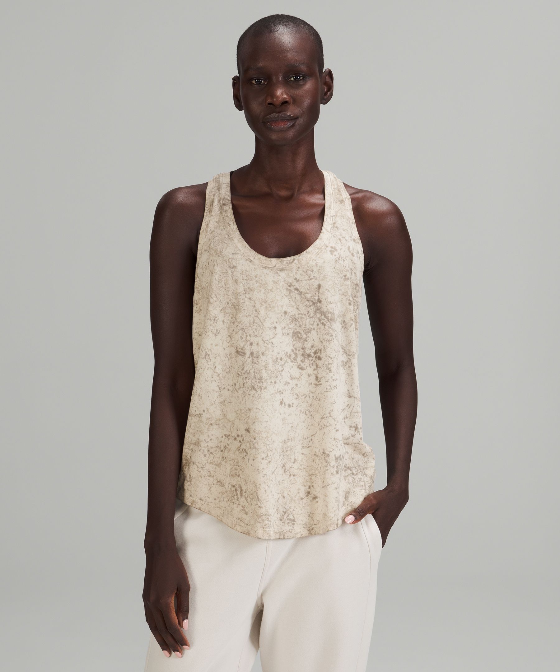 Lululemon Love Tank Top In Cirrus Wash White Opal Raw Linen Rover