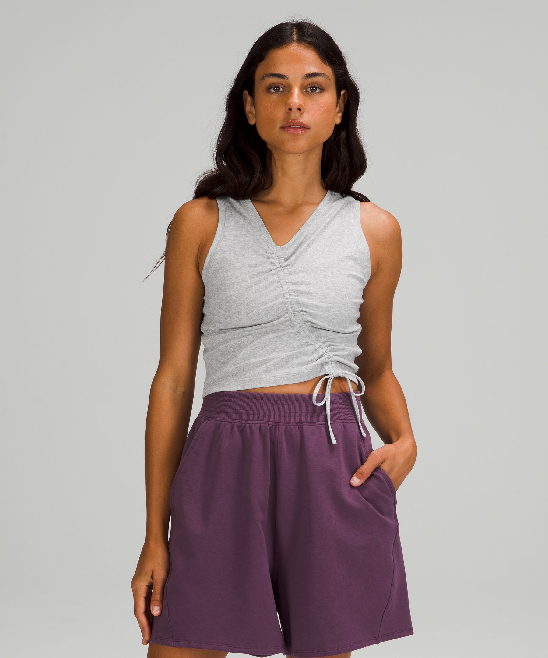 LA Asymmetrical Cinched Tank Top