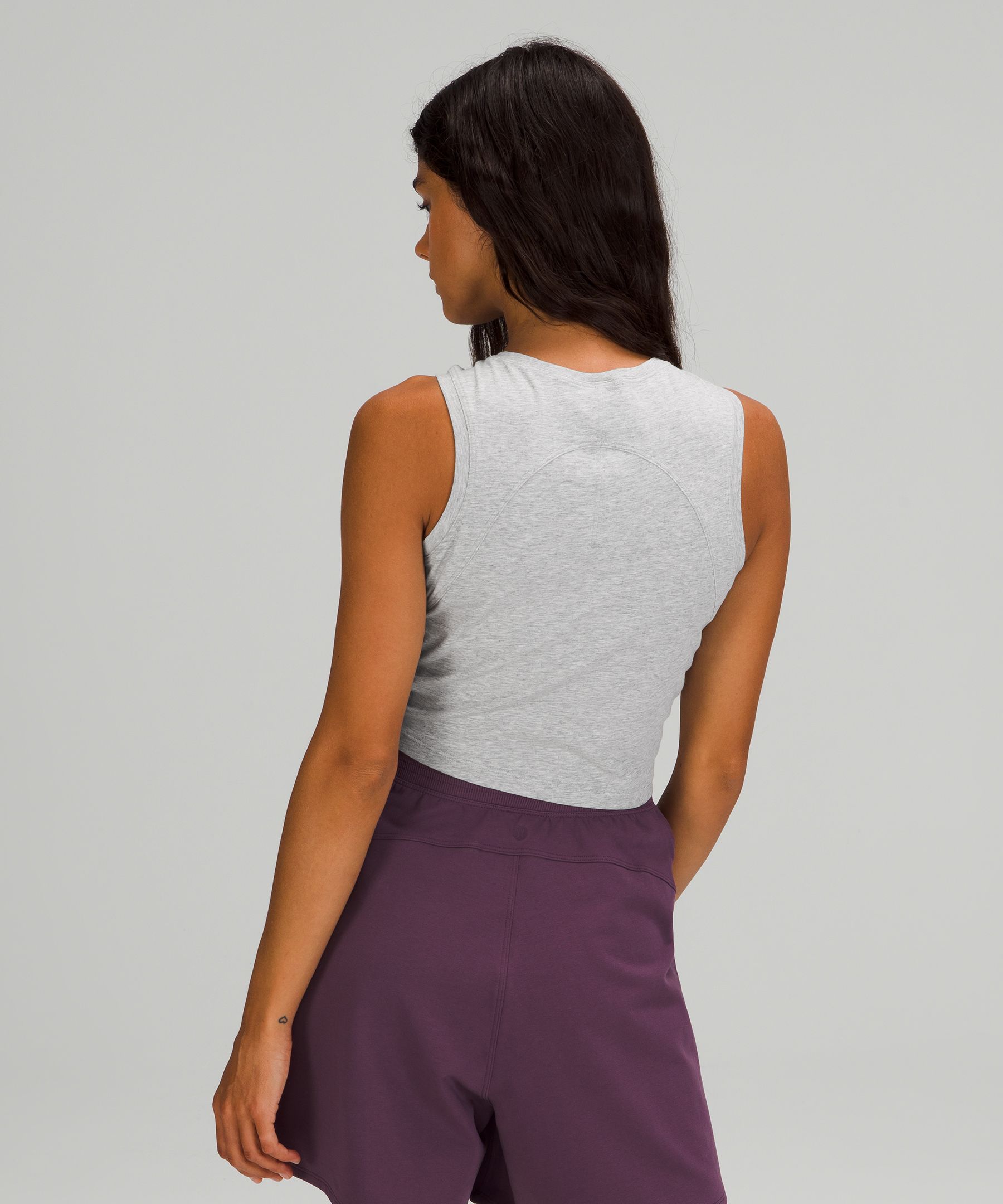 lululemon athletica Asymmetrical Side Cut-out Tank Top in Natural