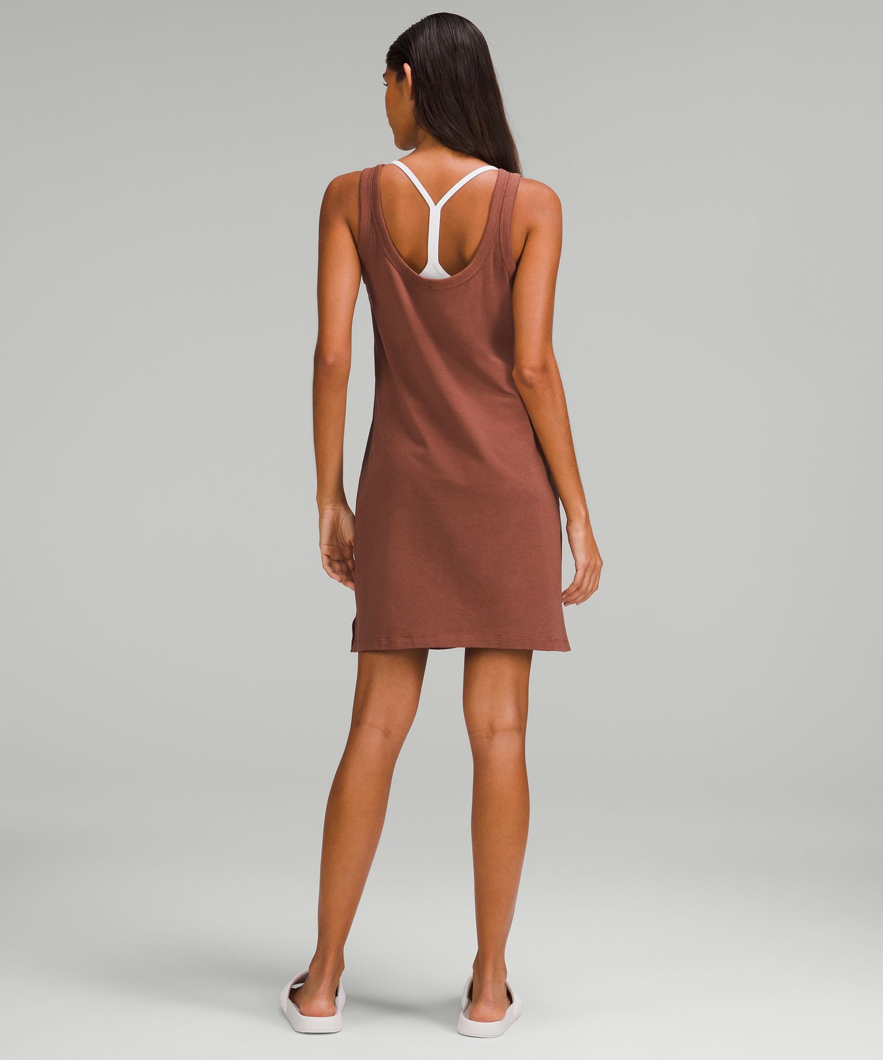 Lululemon Ribbed Modal-Cotton Dress - Spiced Bronze - lulu fanatics