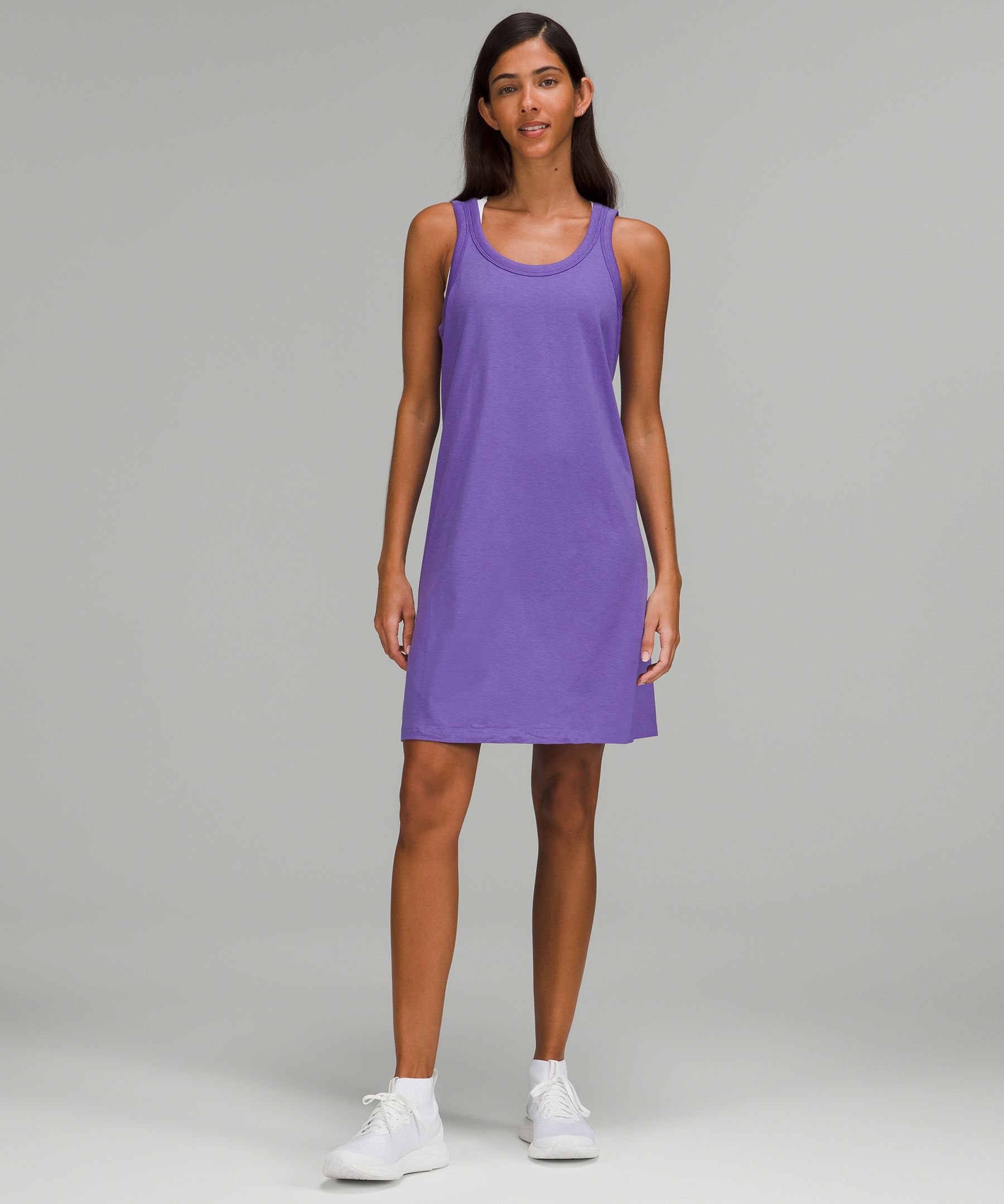 Lululemon Classic-fit Cotton-blend Scoop Dress In Charged Indigo
