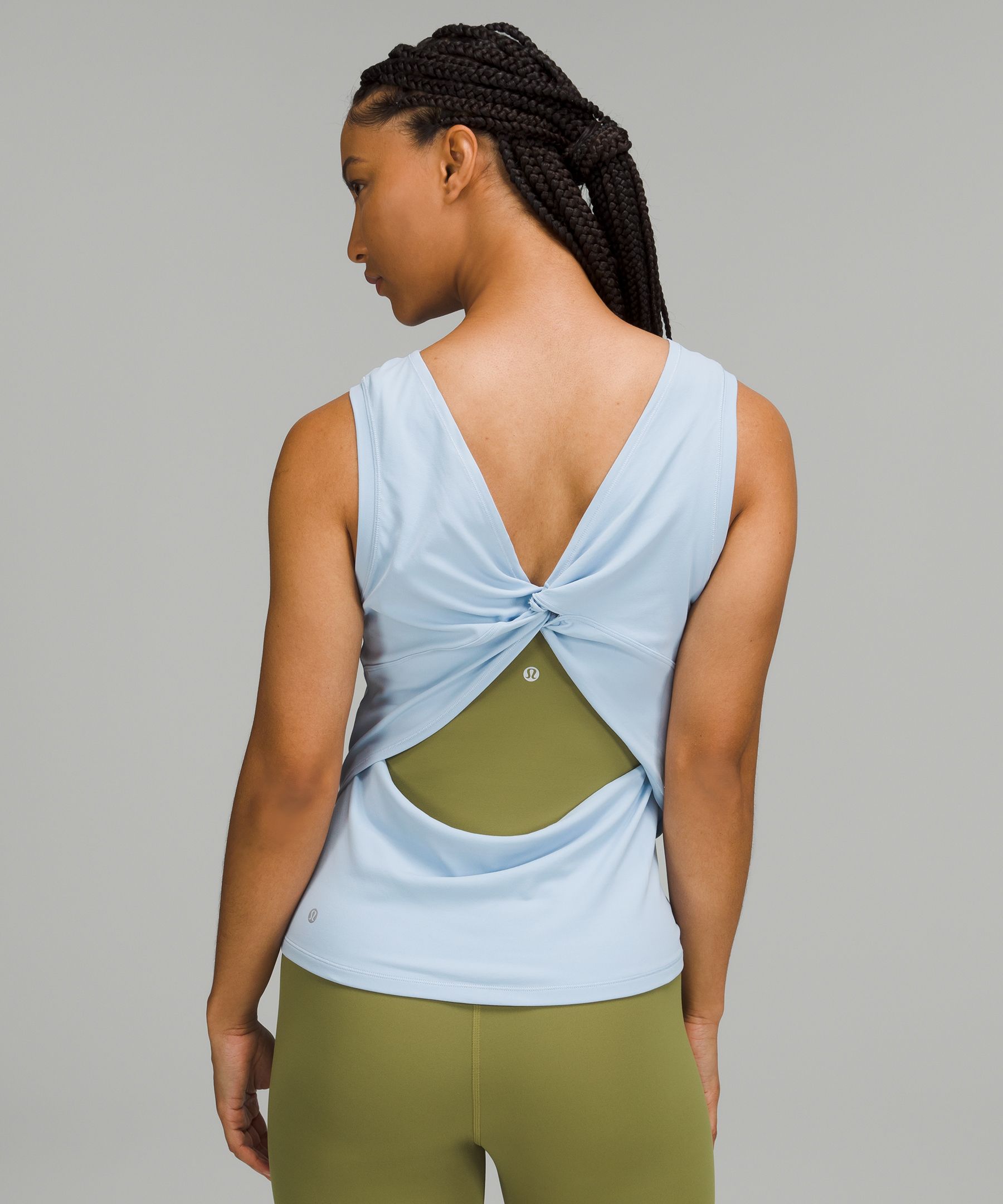 NWT Lululemon Women's Nulu Twist Back Yoga Tank Color Auric Gold Sz 2