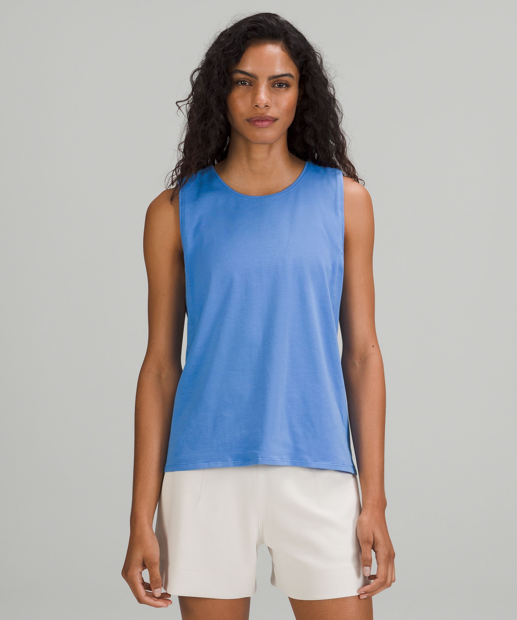 LULULEMON Heathered Cadet Blue Run Times Tank Top