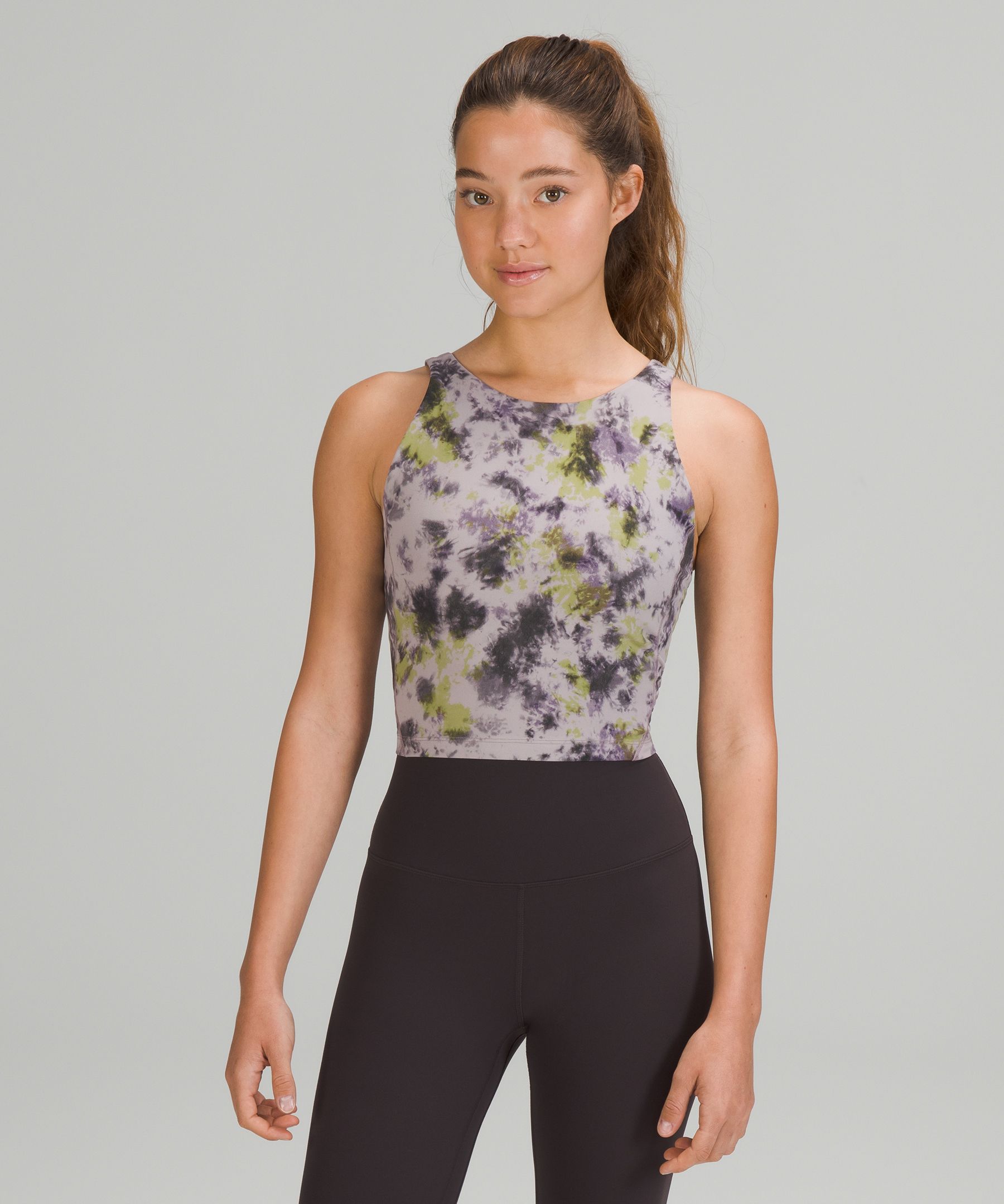 Lululemon Align™ High-neck Tank Top In Radial Tie Dye Mauve Grey