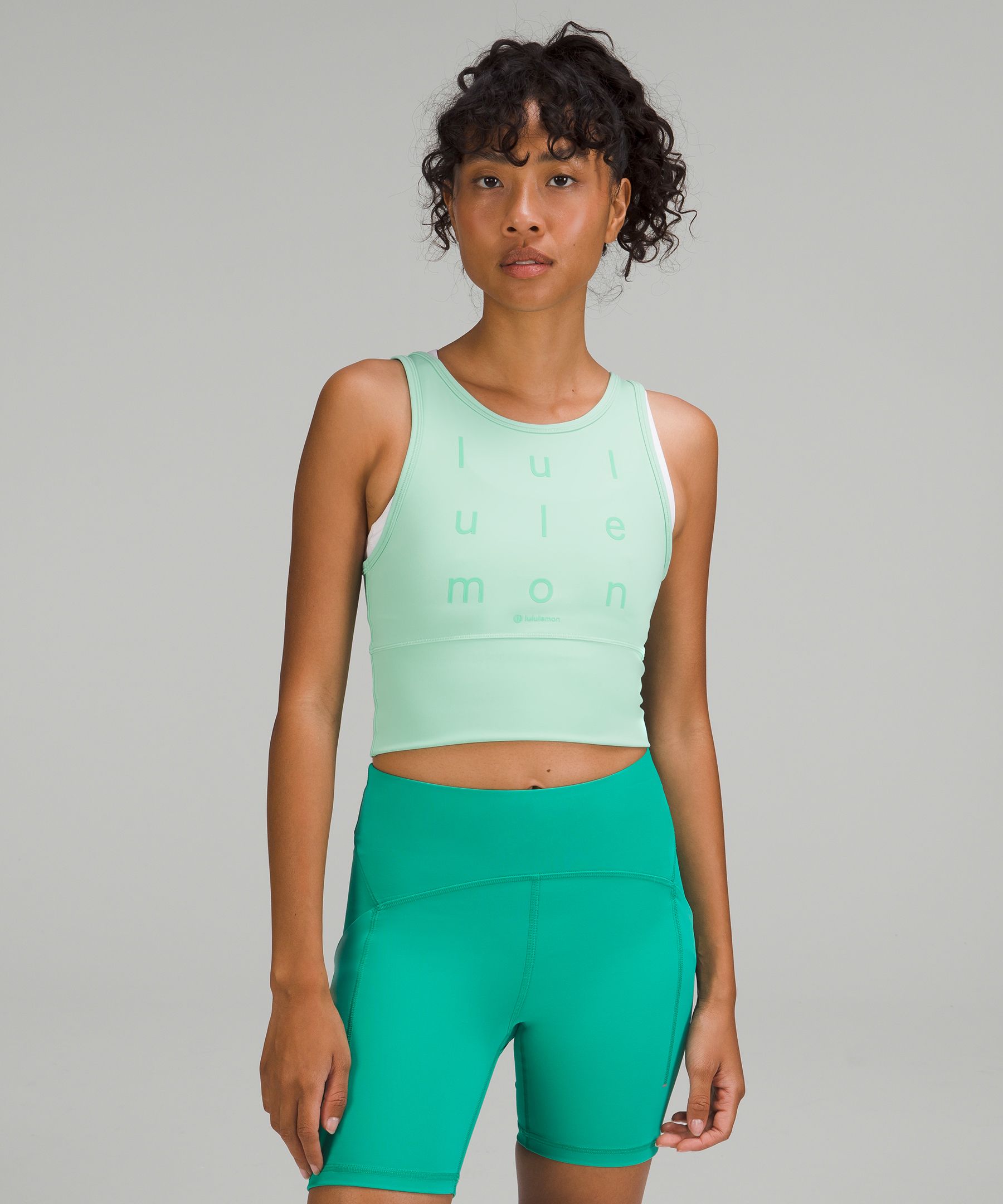 Everlux™ and Mesh Cropped Tank Top