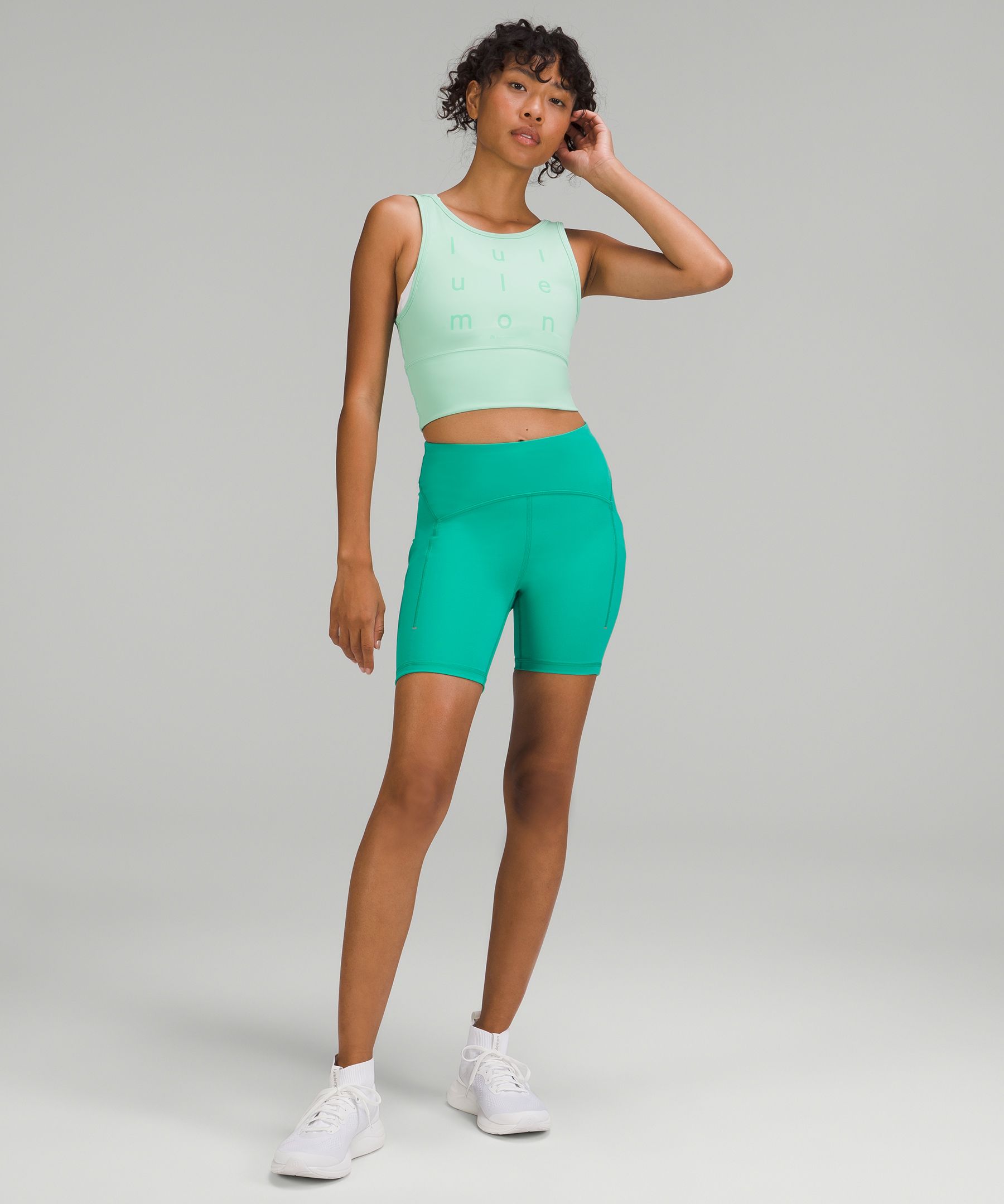 Lululemon Power Pivot Ribbed Tank Top - Scream Green Light - lulu fanatics