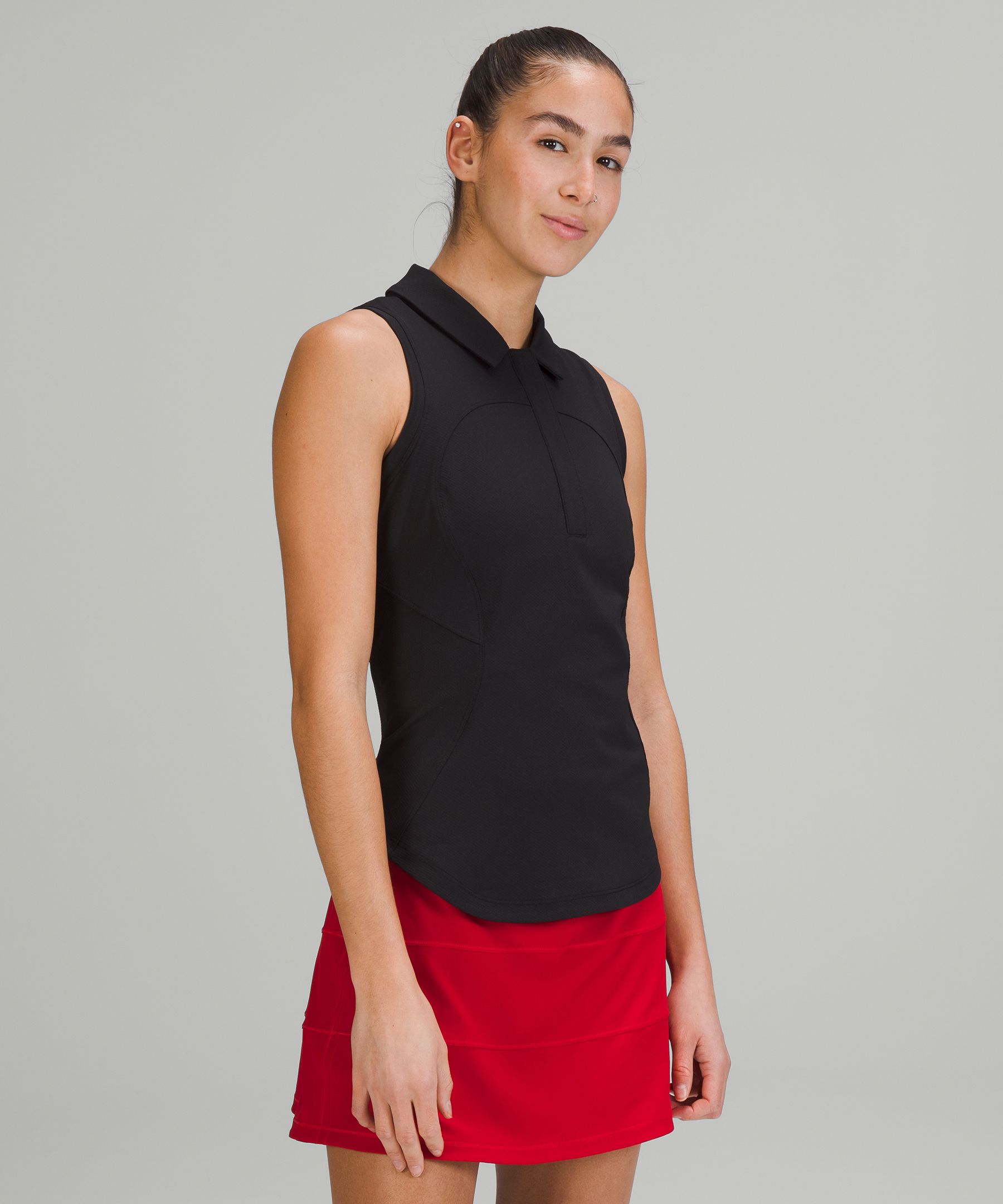 Quick-Dry Sleeveless Polo Shirt